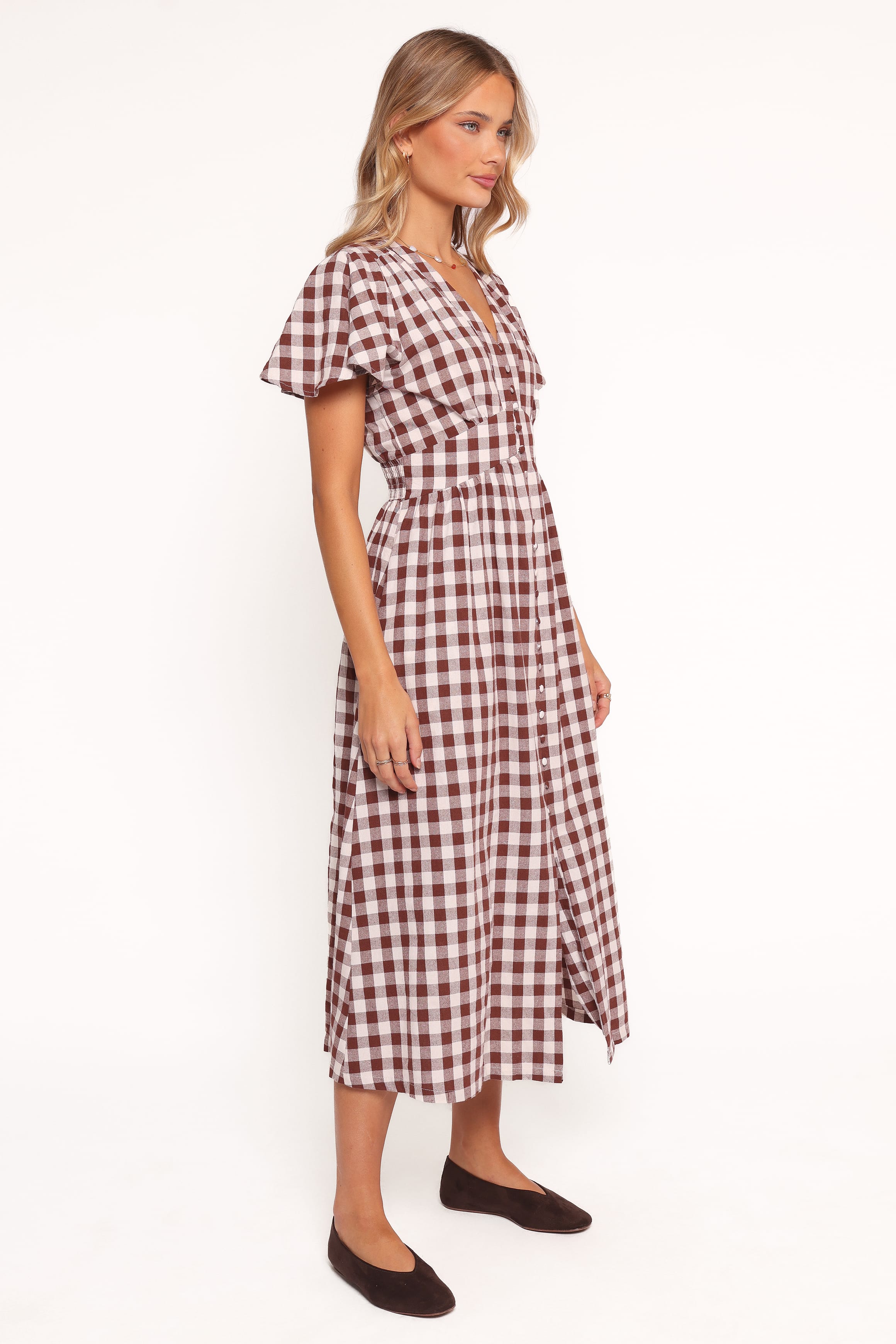 DRESSES Robinson Maxi Dress - Brown Gingham