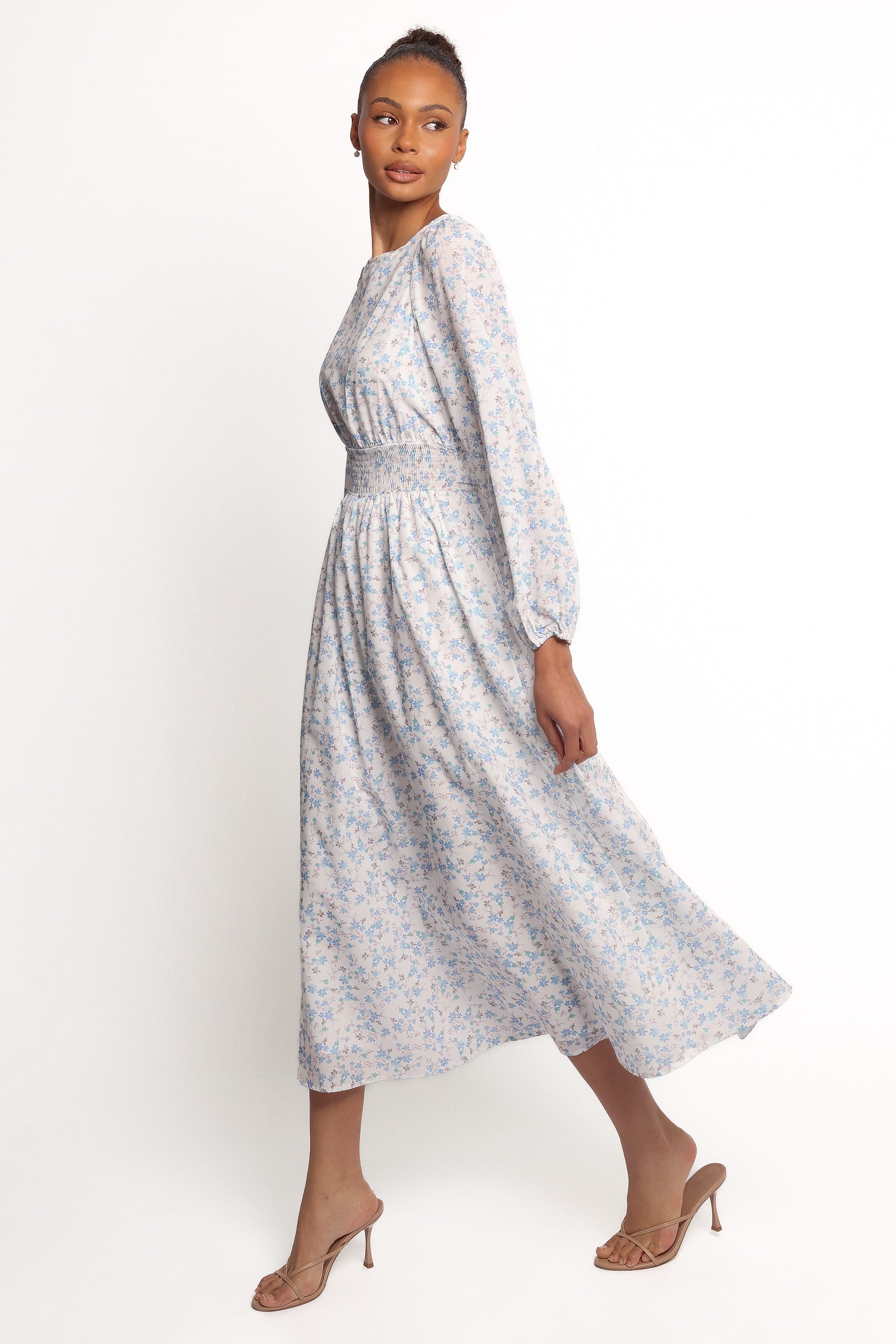 DRESSES Roman Long Sleeve Maxi Dress - Blue Floral