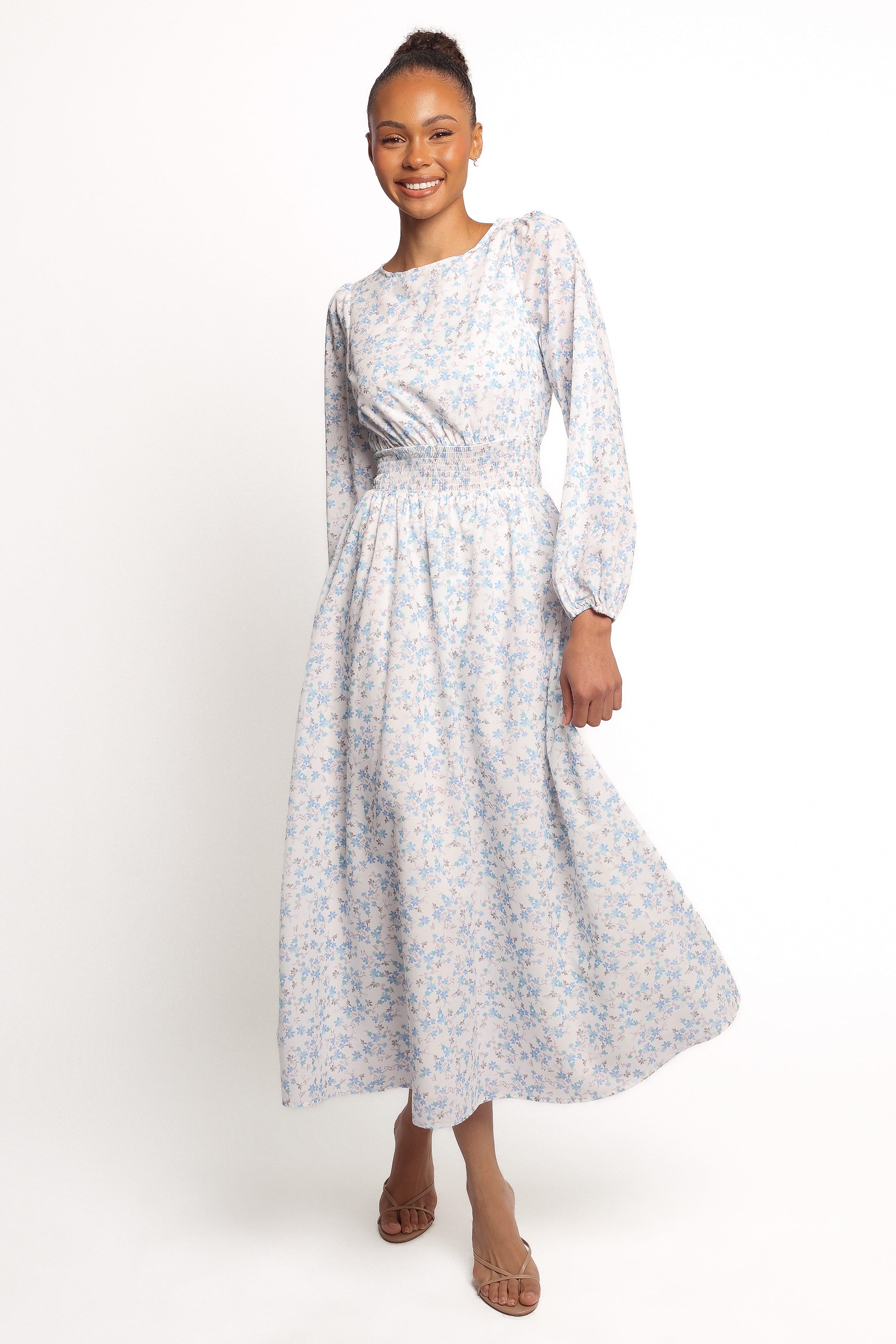 DRESSES Roman Long Sleeve Maxi Dress - Blue Floral