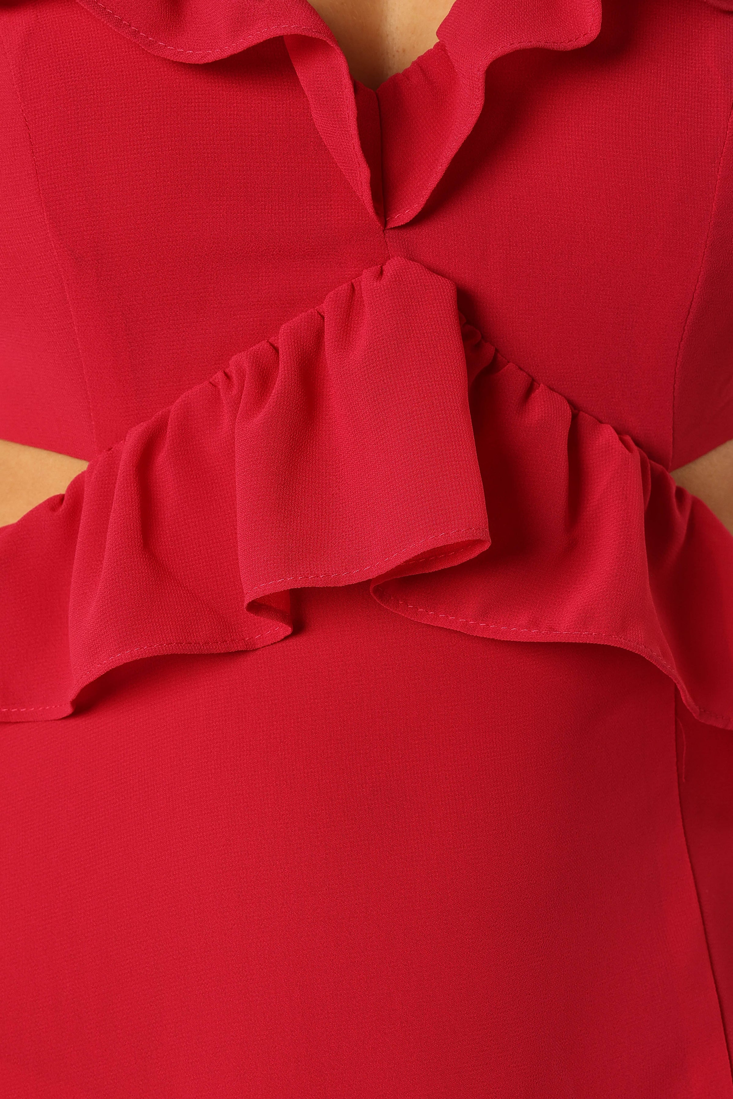 DRESSES @Rori Ruffle Maxi Dress - Pink