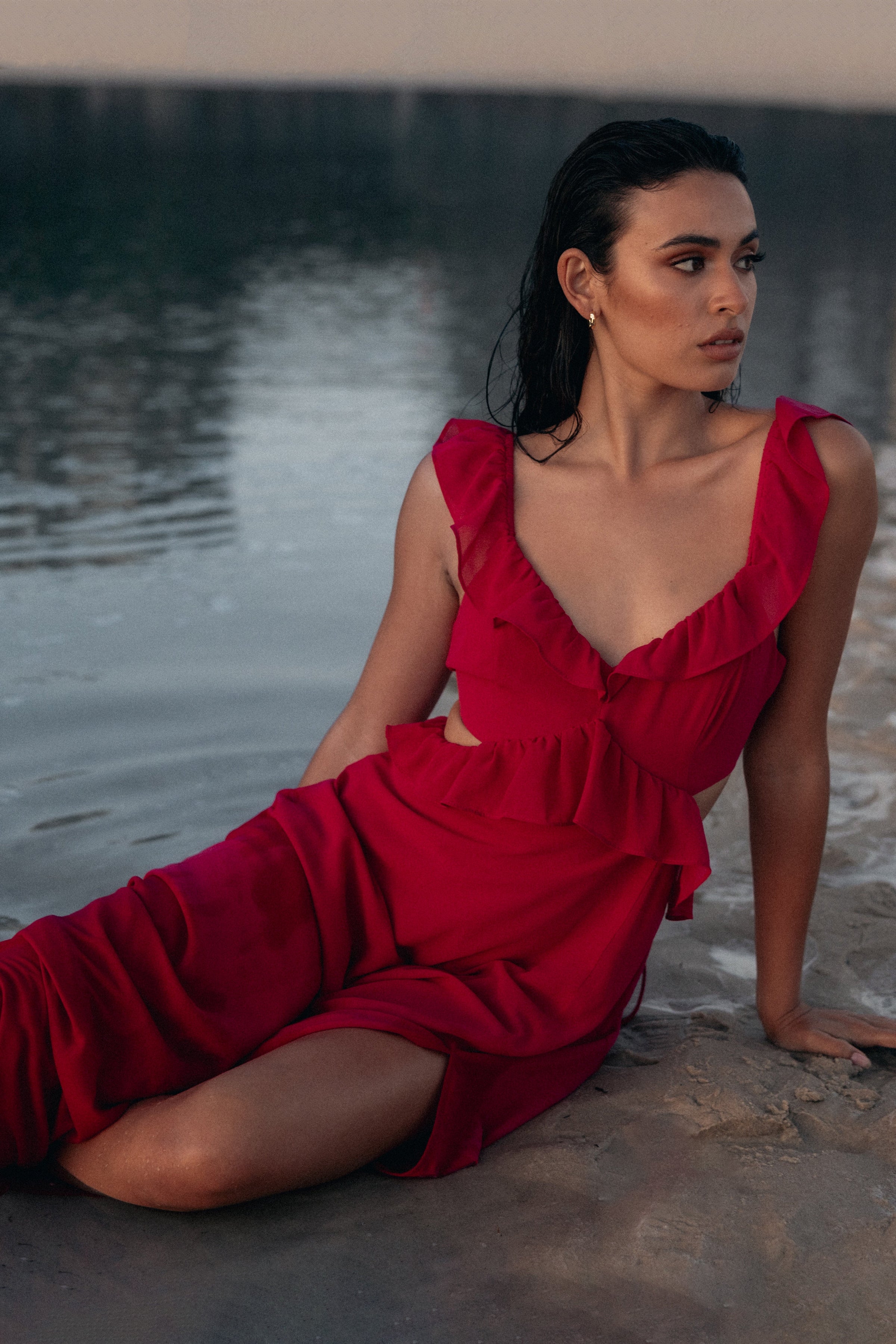 DRESSES Rori Ruffle Maxi Dress - Pink