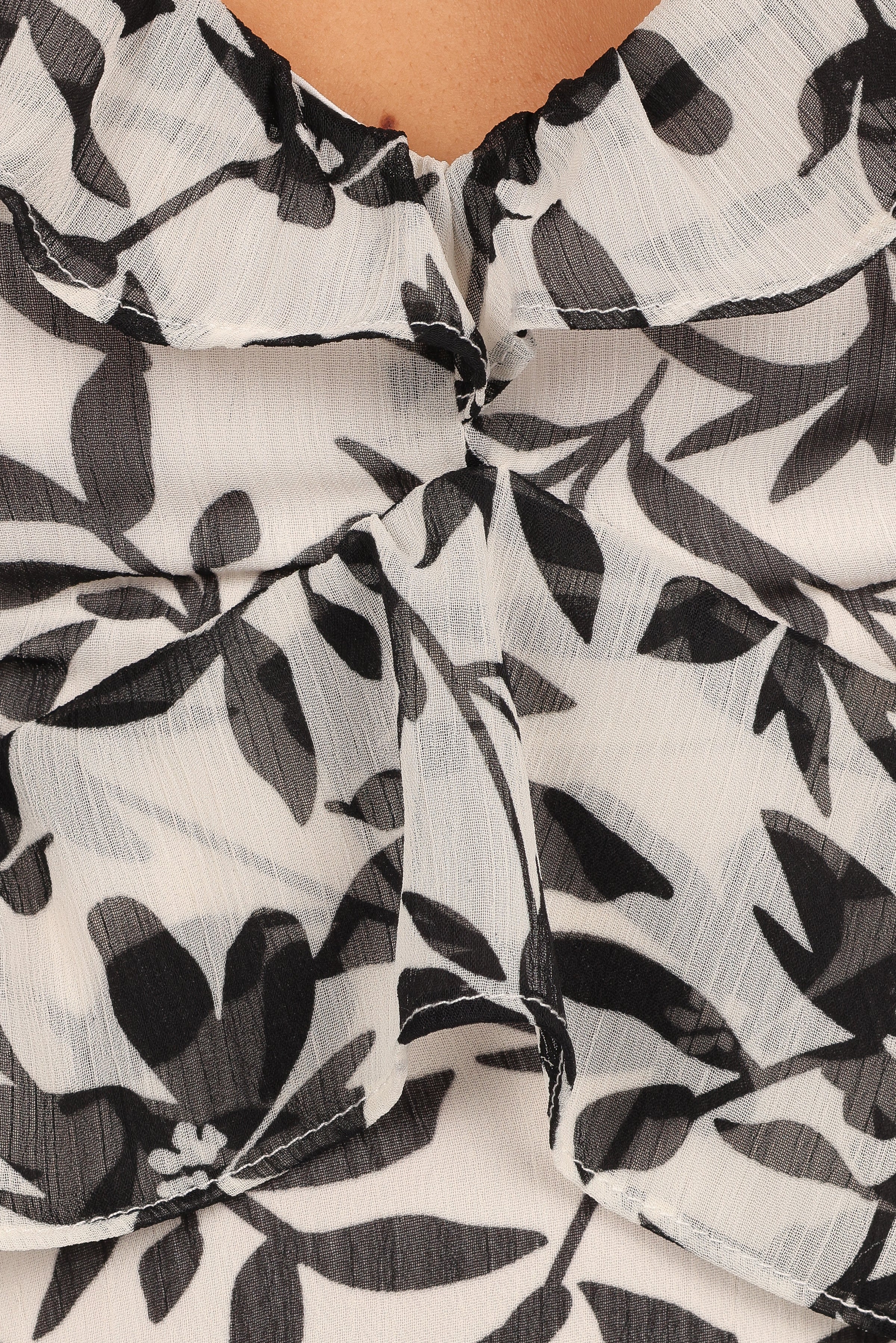 DRESSES Rori Ruffle Maxi Dress - White Black Floral