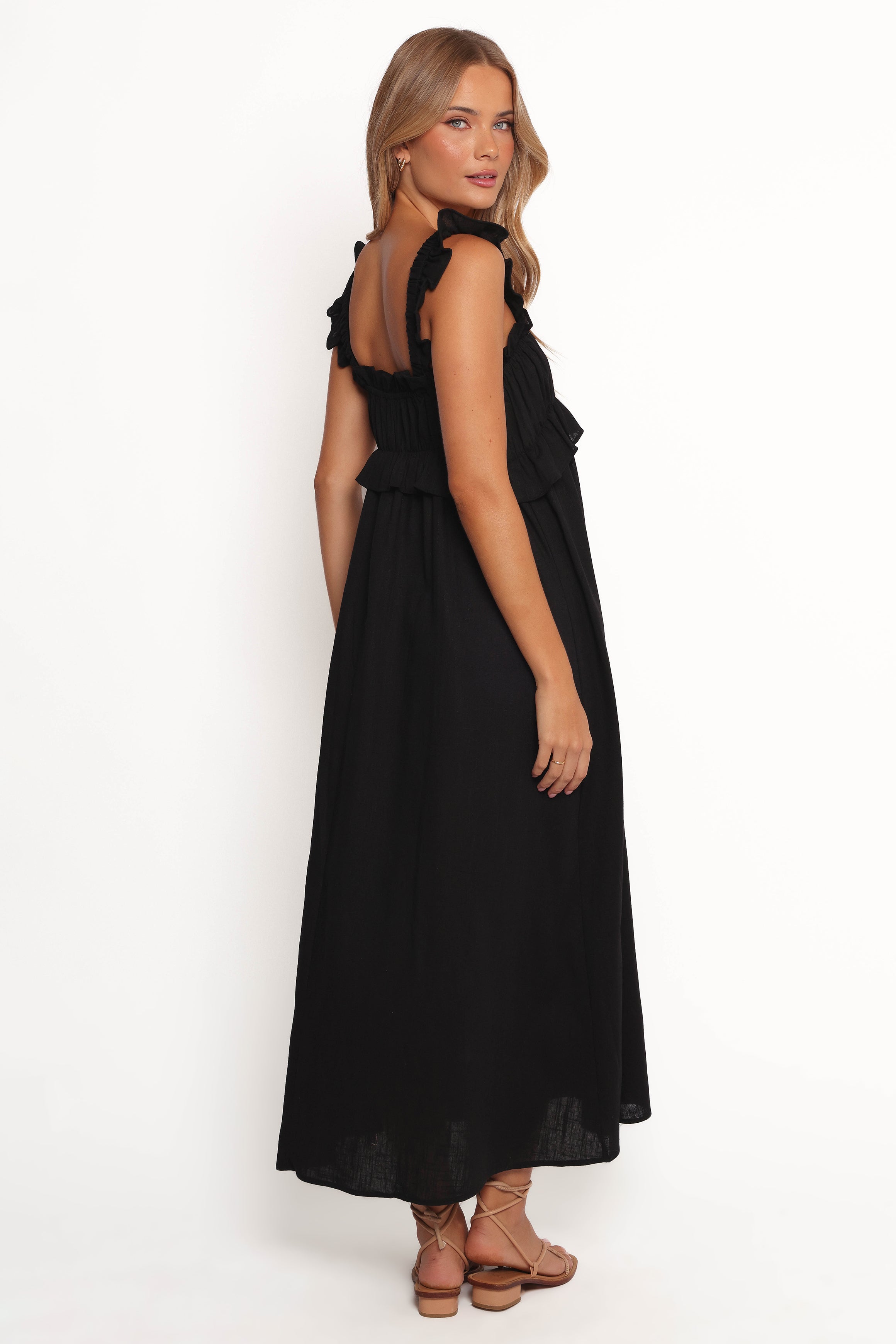 DRESSES Ross Frill Strap Maxi Dress - Black
