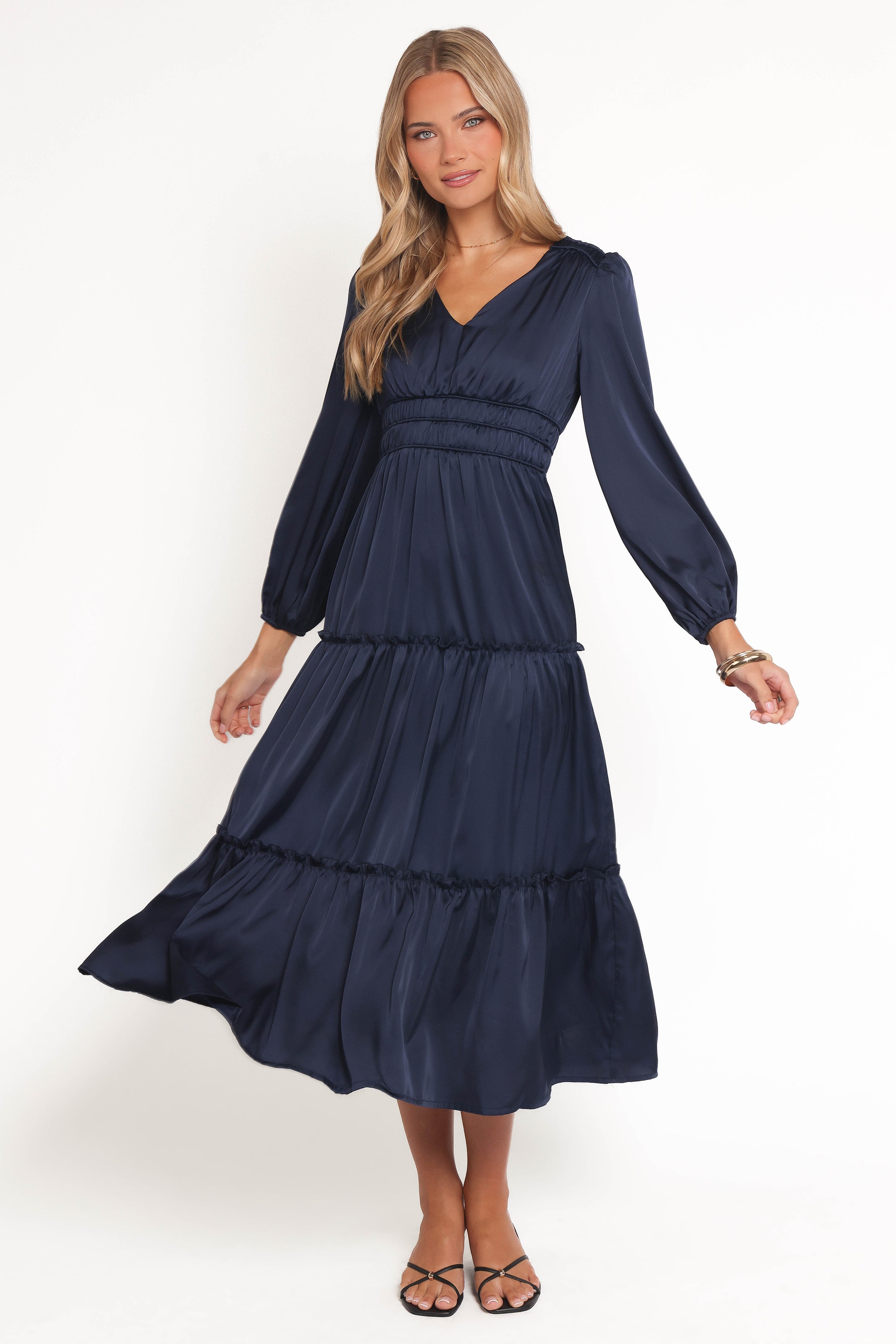 DRESSES Rowen Long Sleeve Maxi Dress - Navy