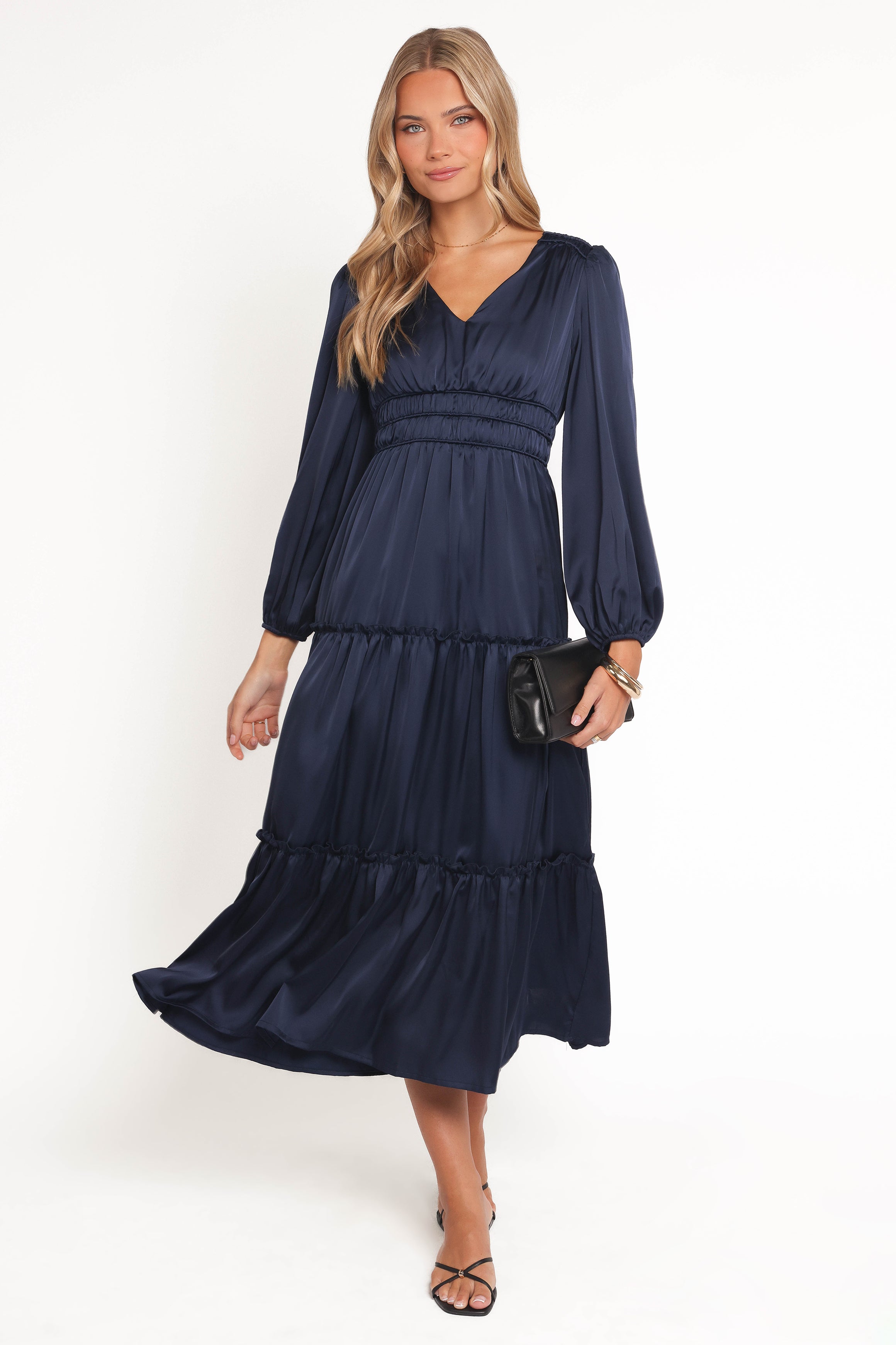 DRESSES Rowen Long Sleeve Maxi Dress - Navy
