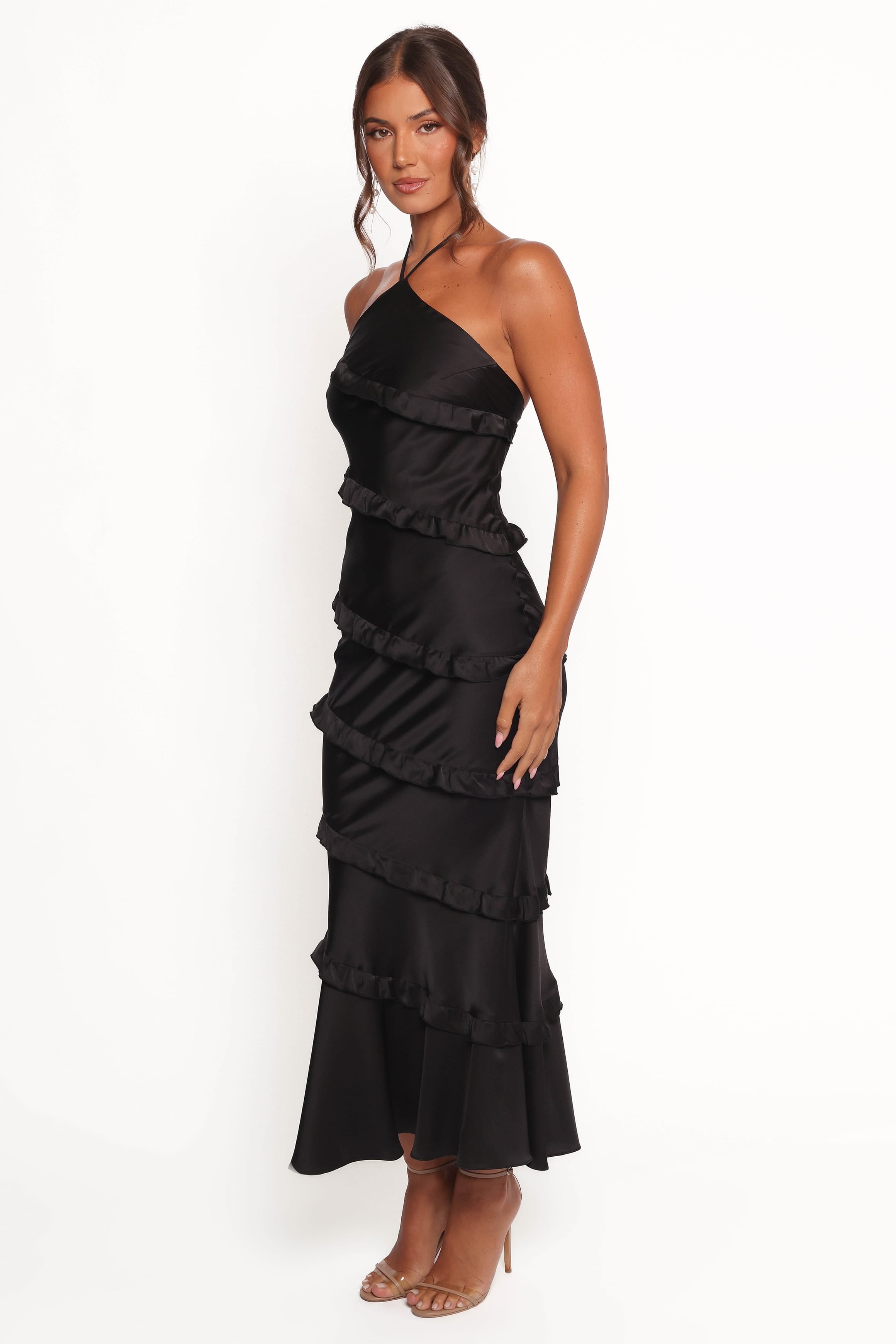 DRESSES Roxanne Halterneck Maxi Dress - Black