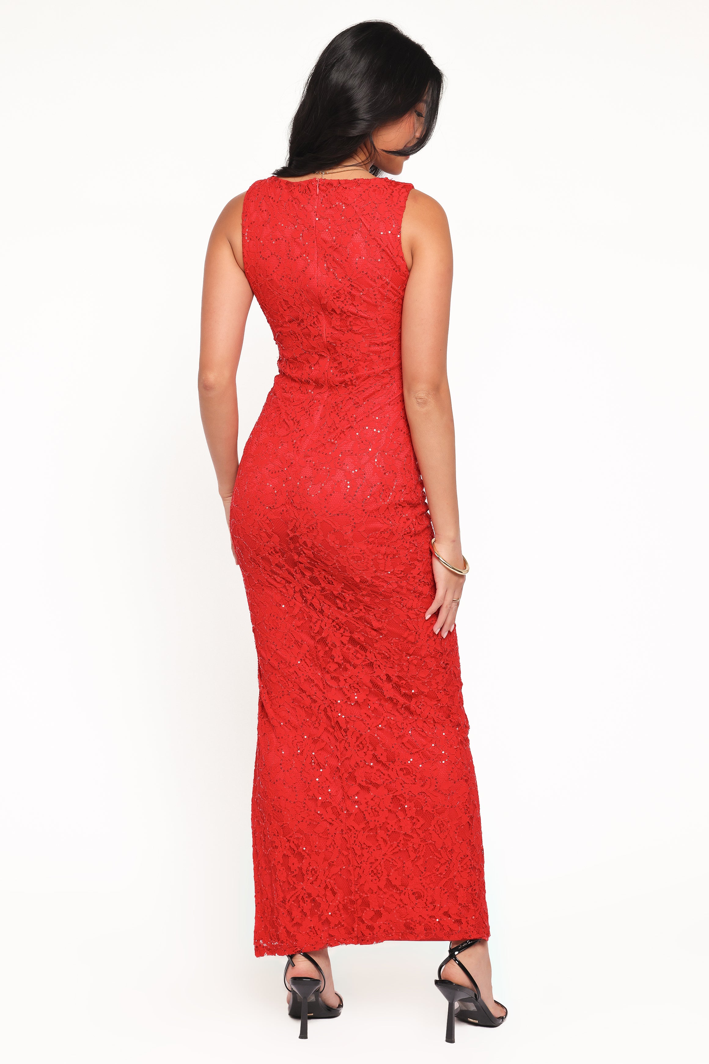 DRESSES Ruben Lace Maxi Dress - Red