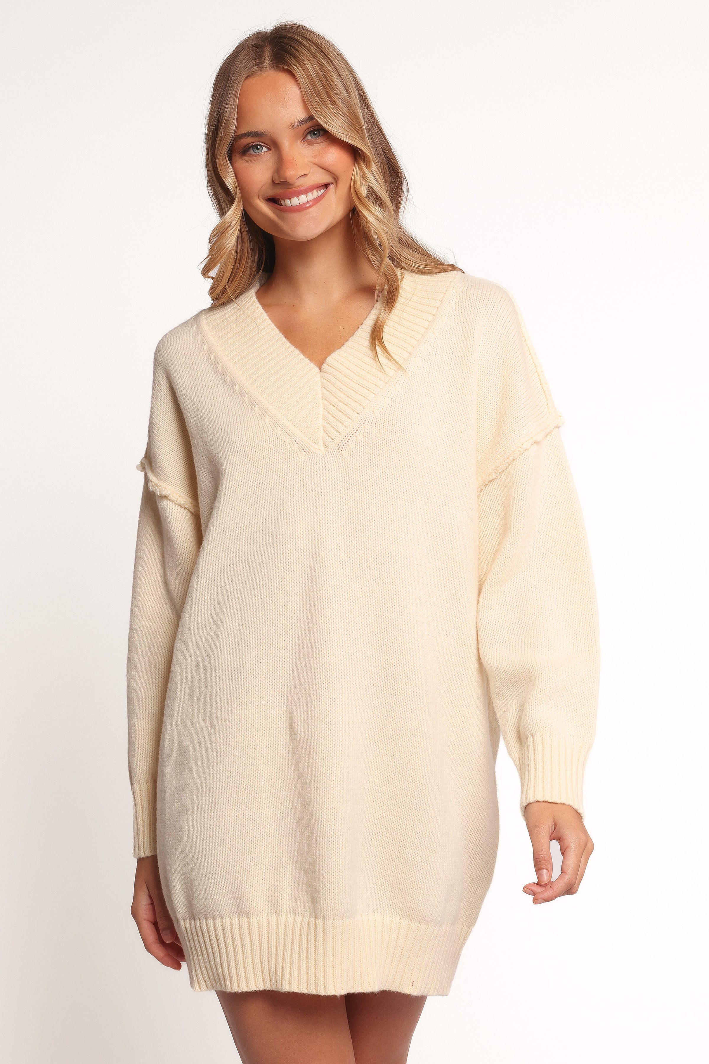 DRESSES Sancia Knit Mini Dress - Cream