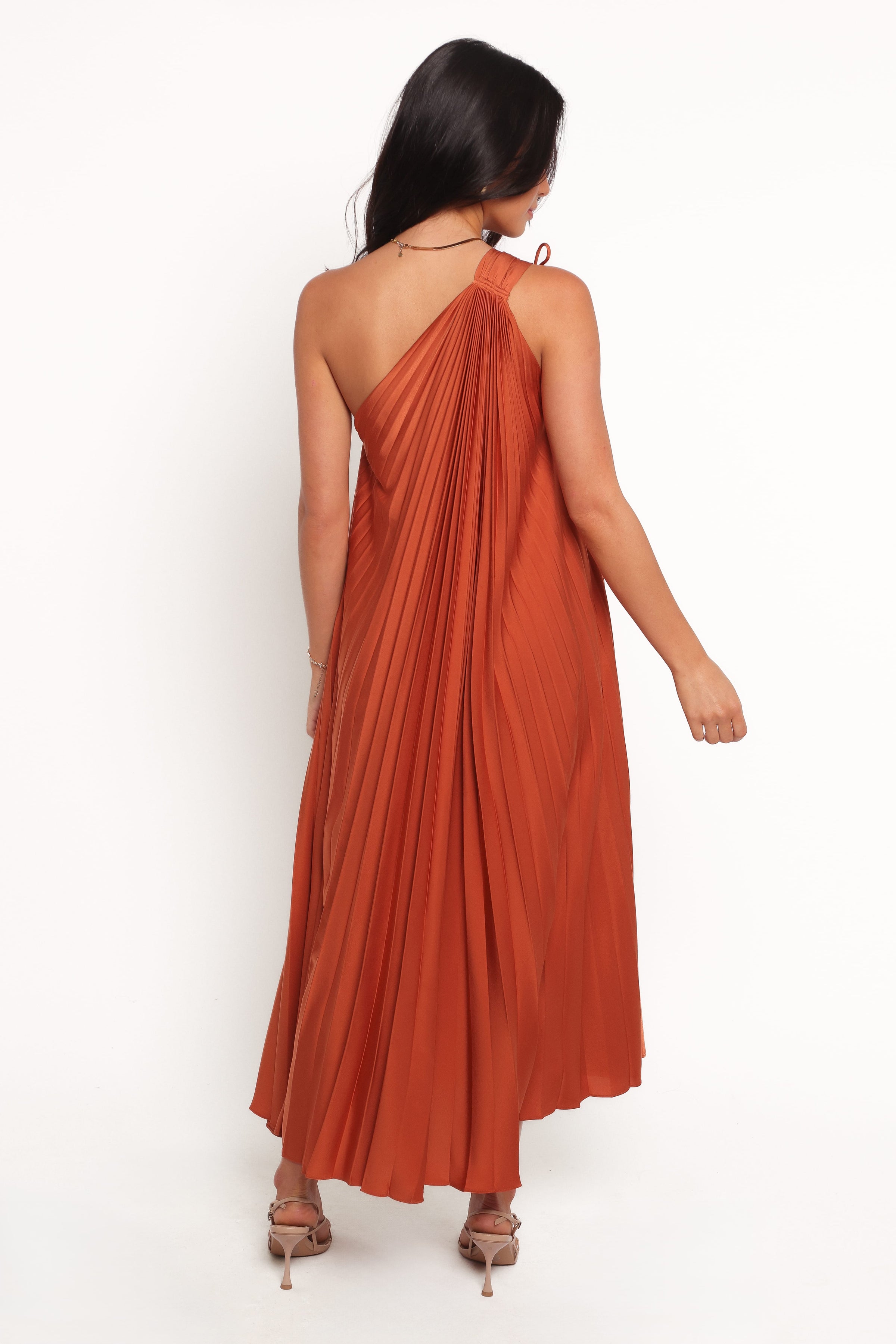 DRESSES Selena One Shoulder Midi Dress - Russet Bronze