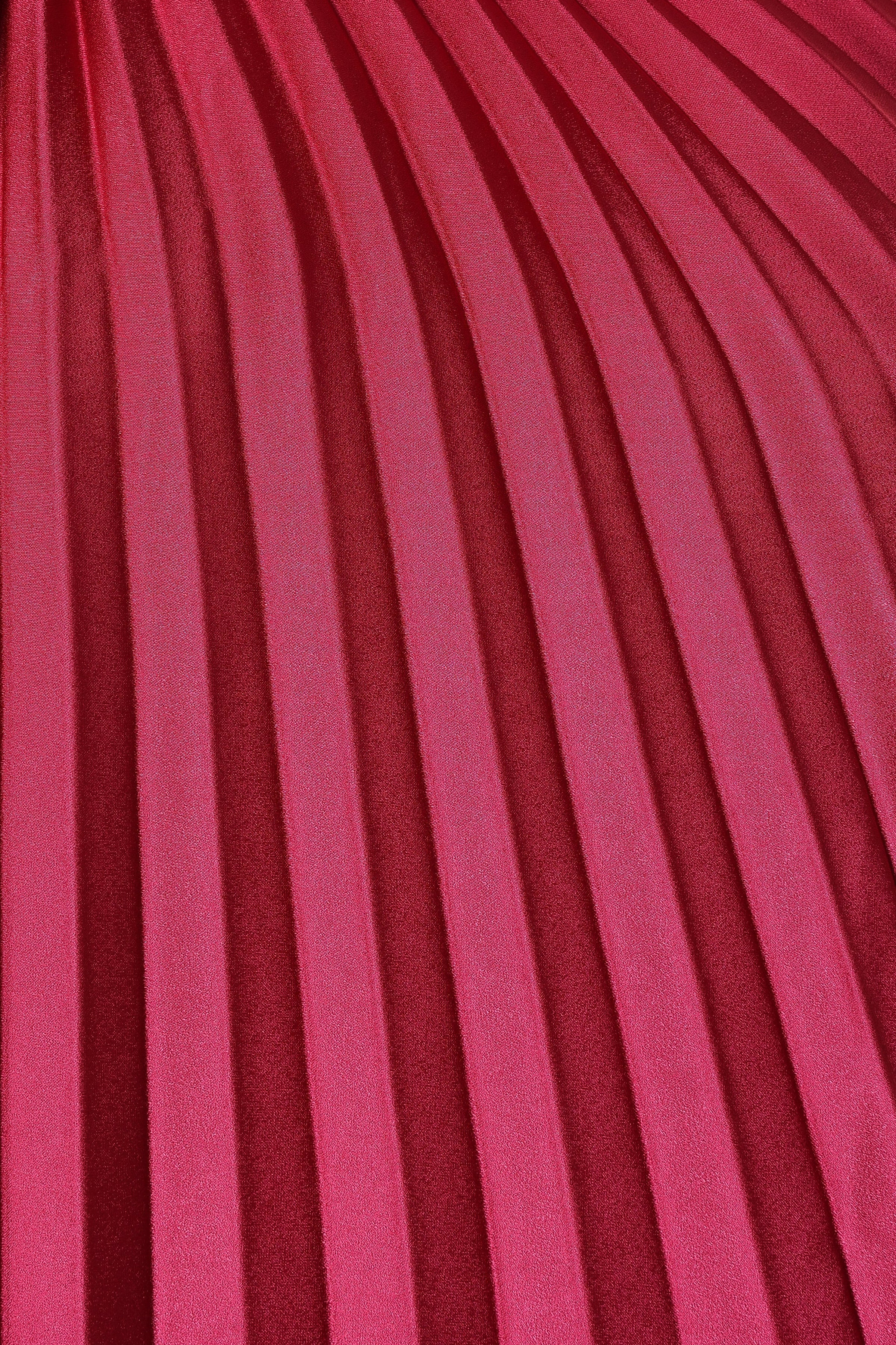 DRESSES @Selena One Shoulder Midi Dress - Viva Magenta