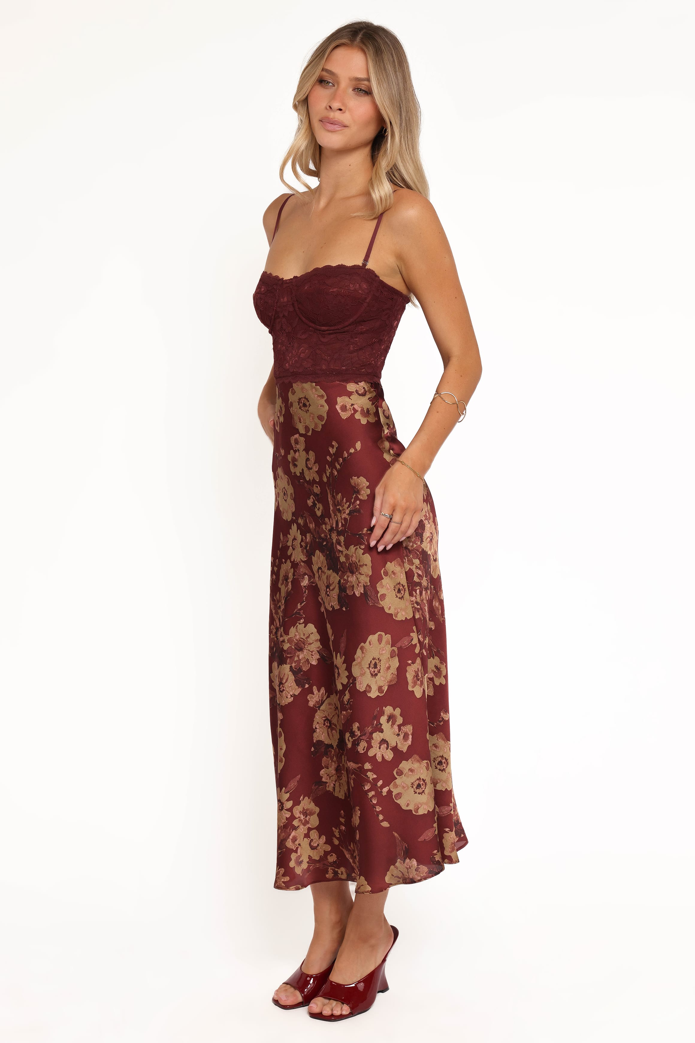 DRESSES Shakira Midi Dress - Bronzed Merlot
