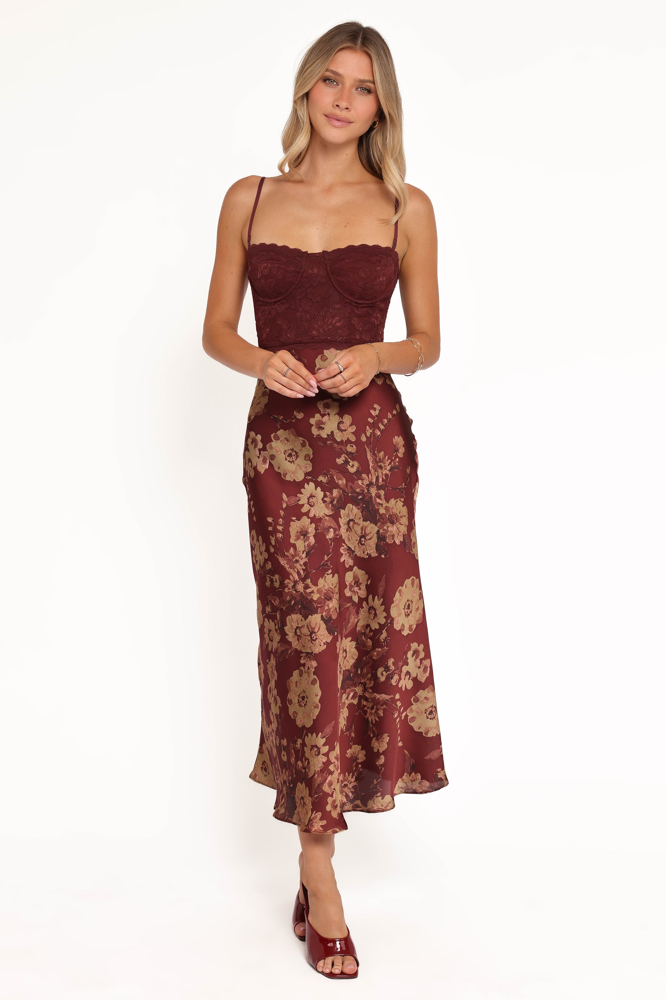 DRESSES Shakira Midi Dress - Bronzed Merlot