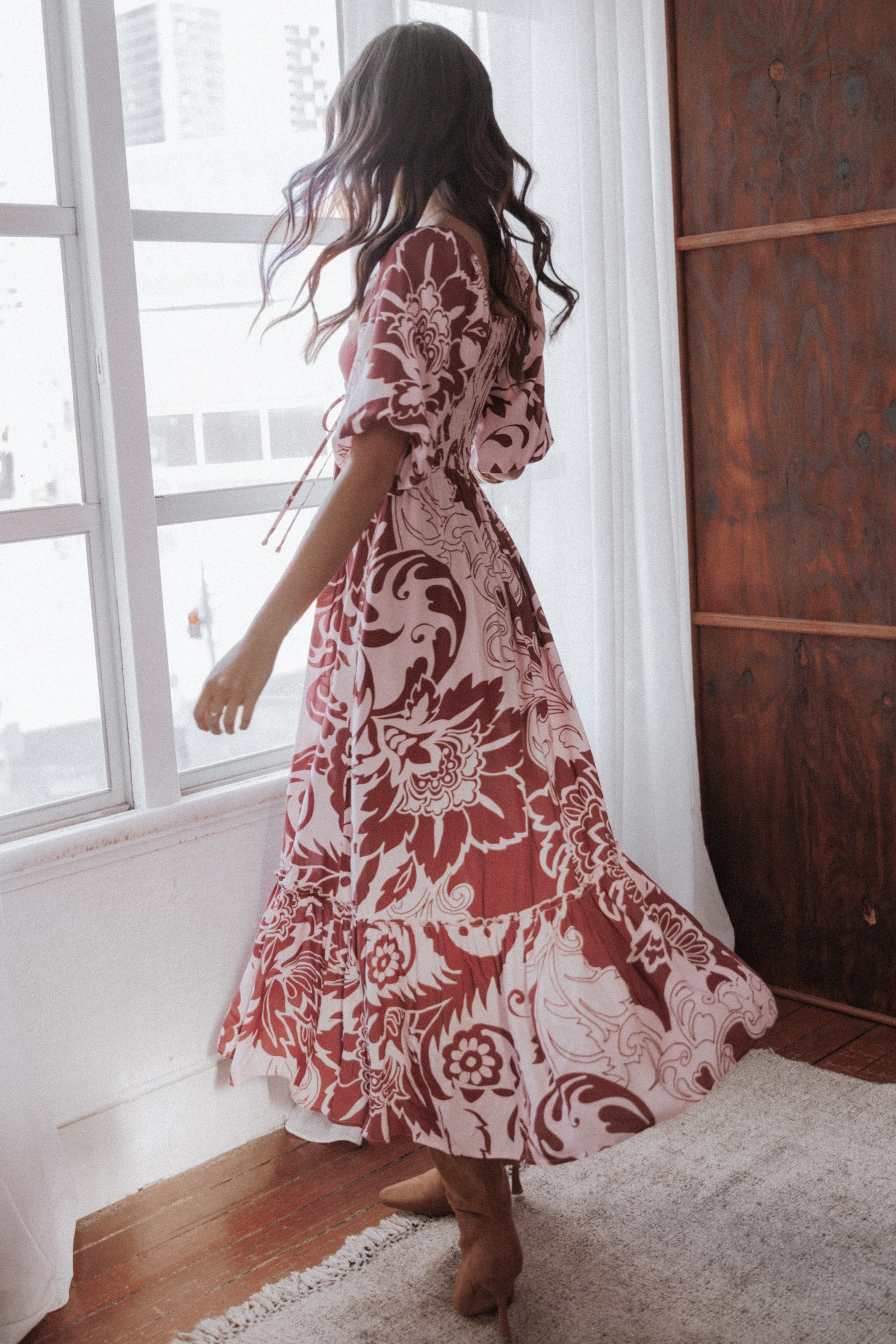 DRESSES Shanae Maxi Dress - Pink Brown Paisley
