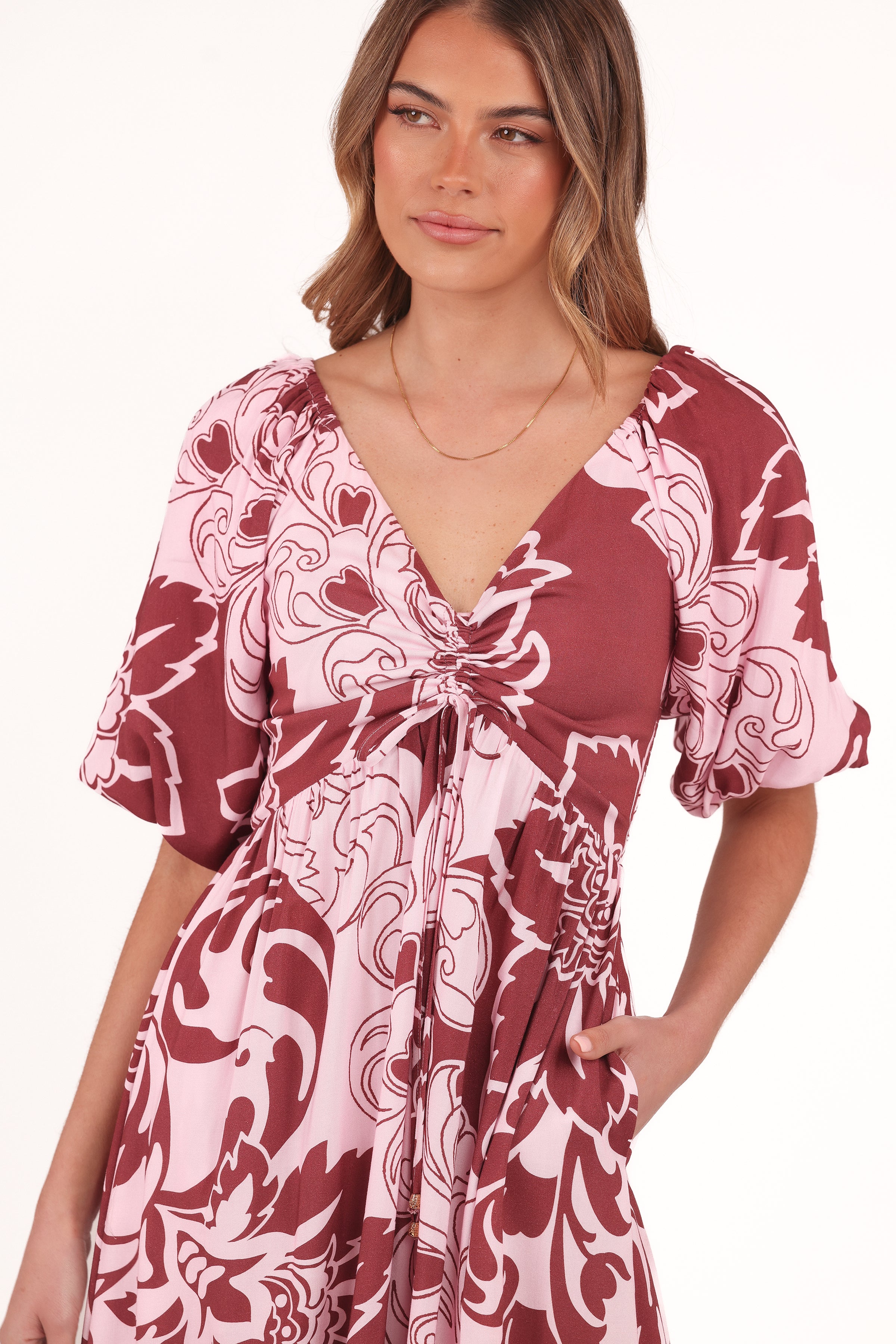 DRESSES Shanae Maxi Dress - Pink Brown Paisley
