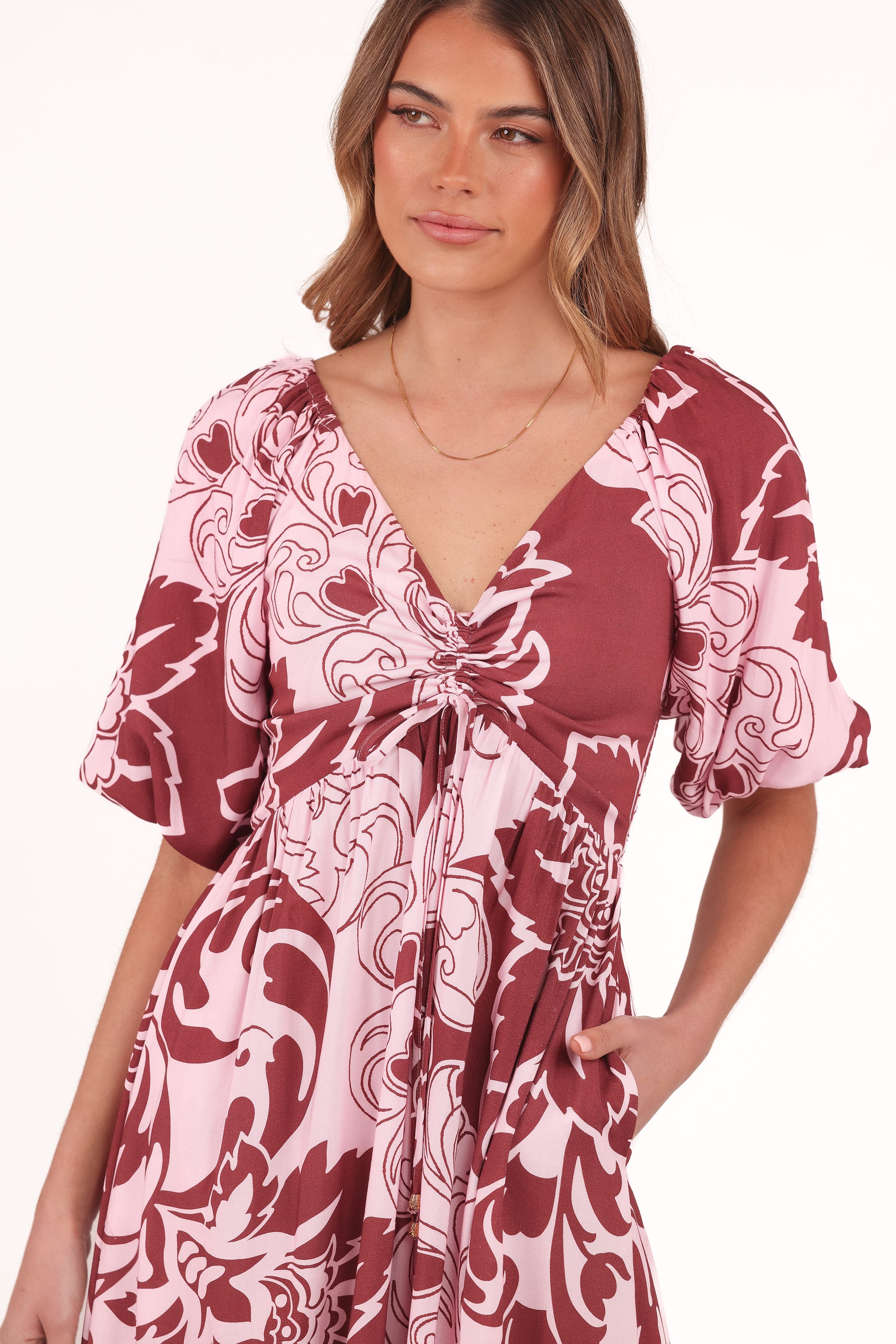 DRESSES Shanae Maxi Dress - Pink Brown Paisley