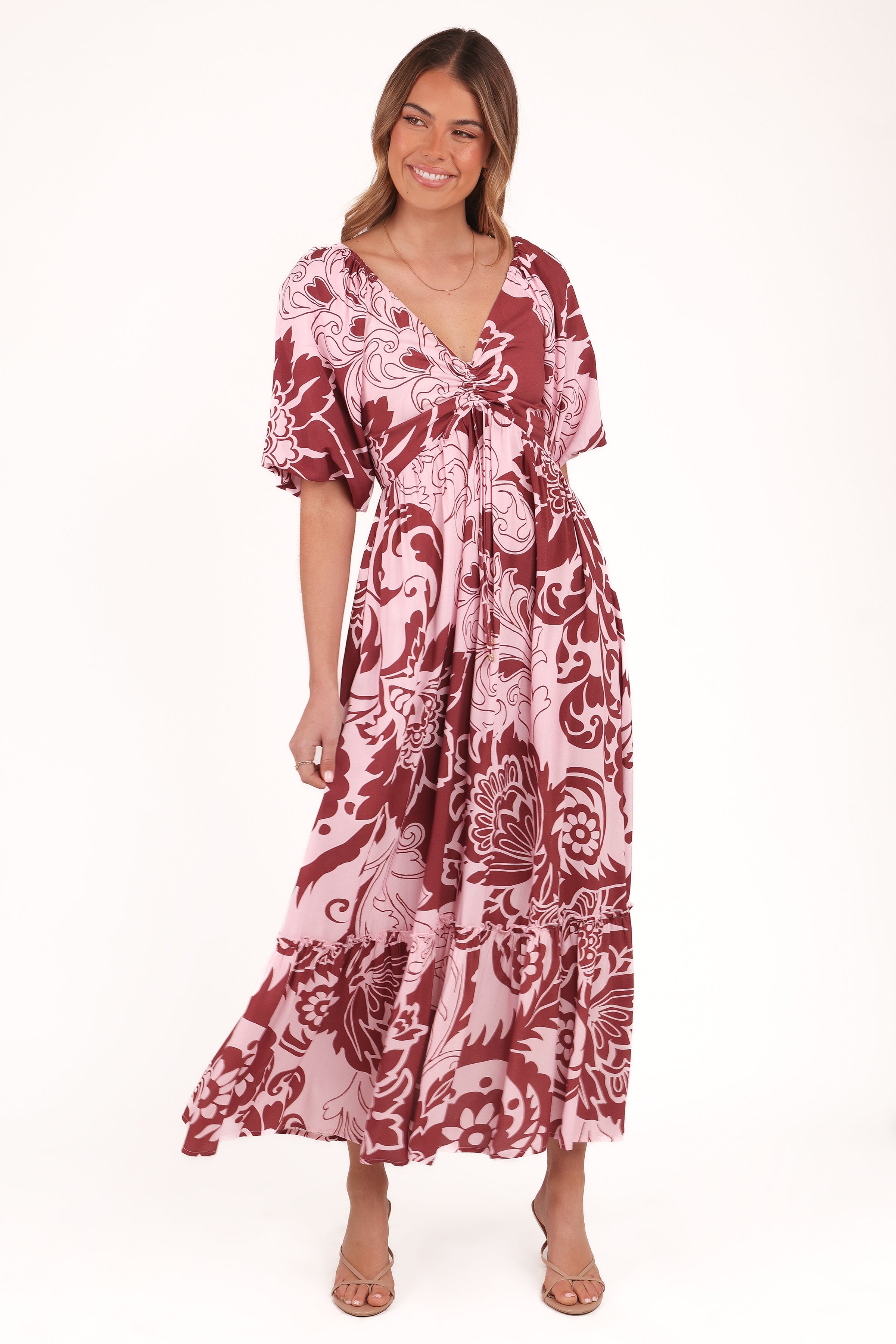 DRESSES Shanae Maxi Dress - Pink Brown Paisley