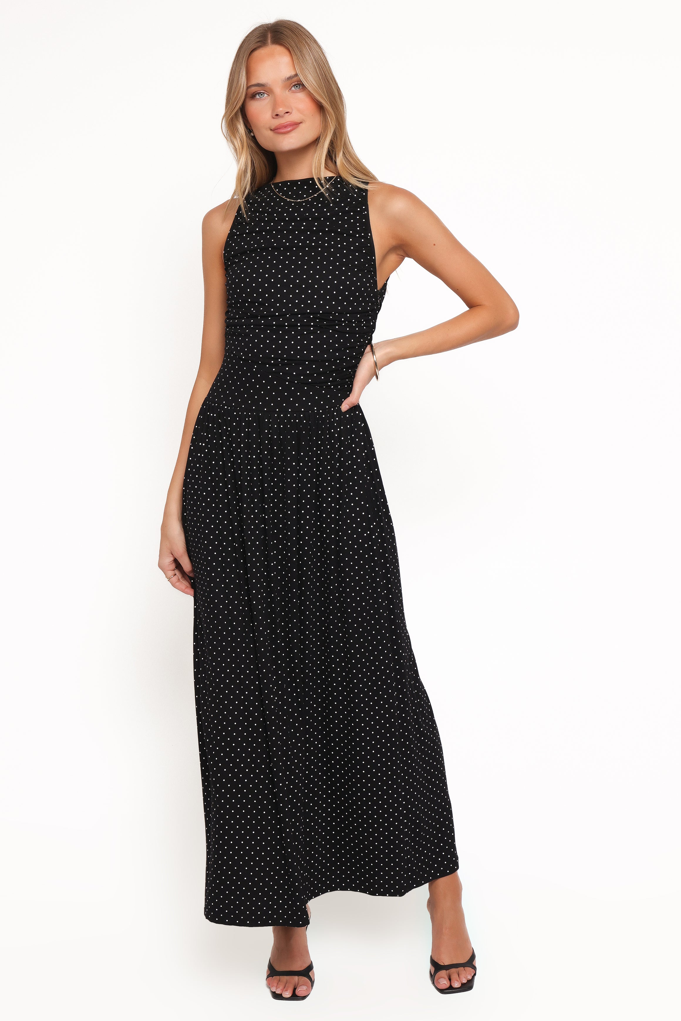 DRESSES Shirley Maxi Dress - Black Polka Dot