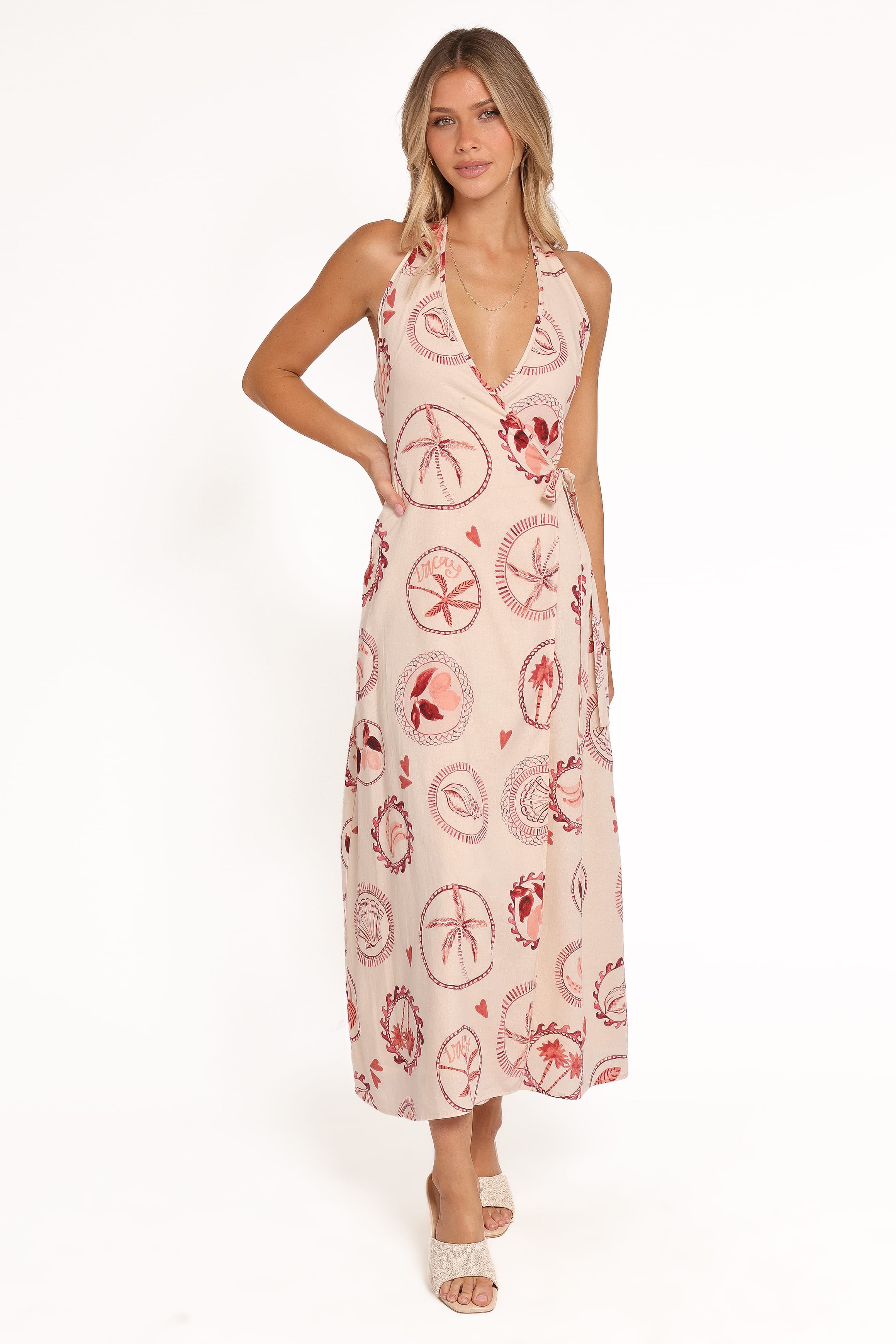 DRESSES Sierra Wrap Midi Dress - Vacay Print