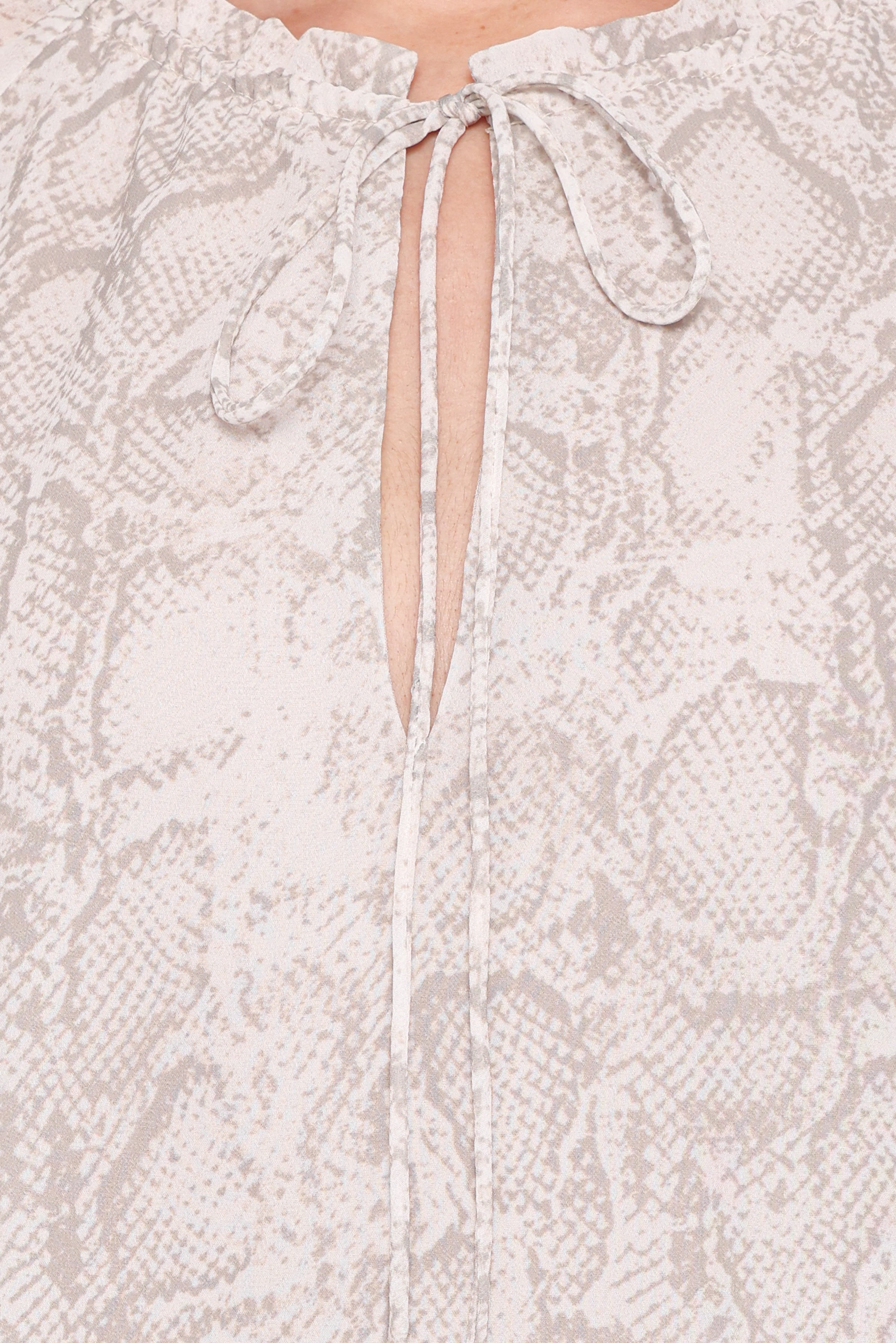 DRESSES Sigrid Tie Cuff Mini Dress - Snake Print