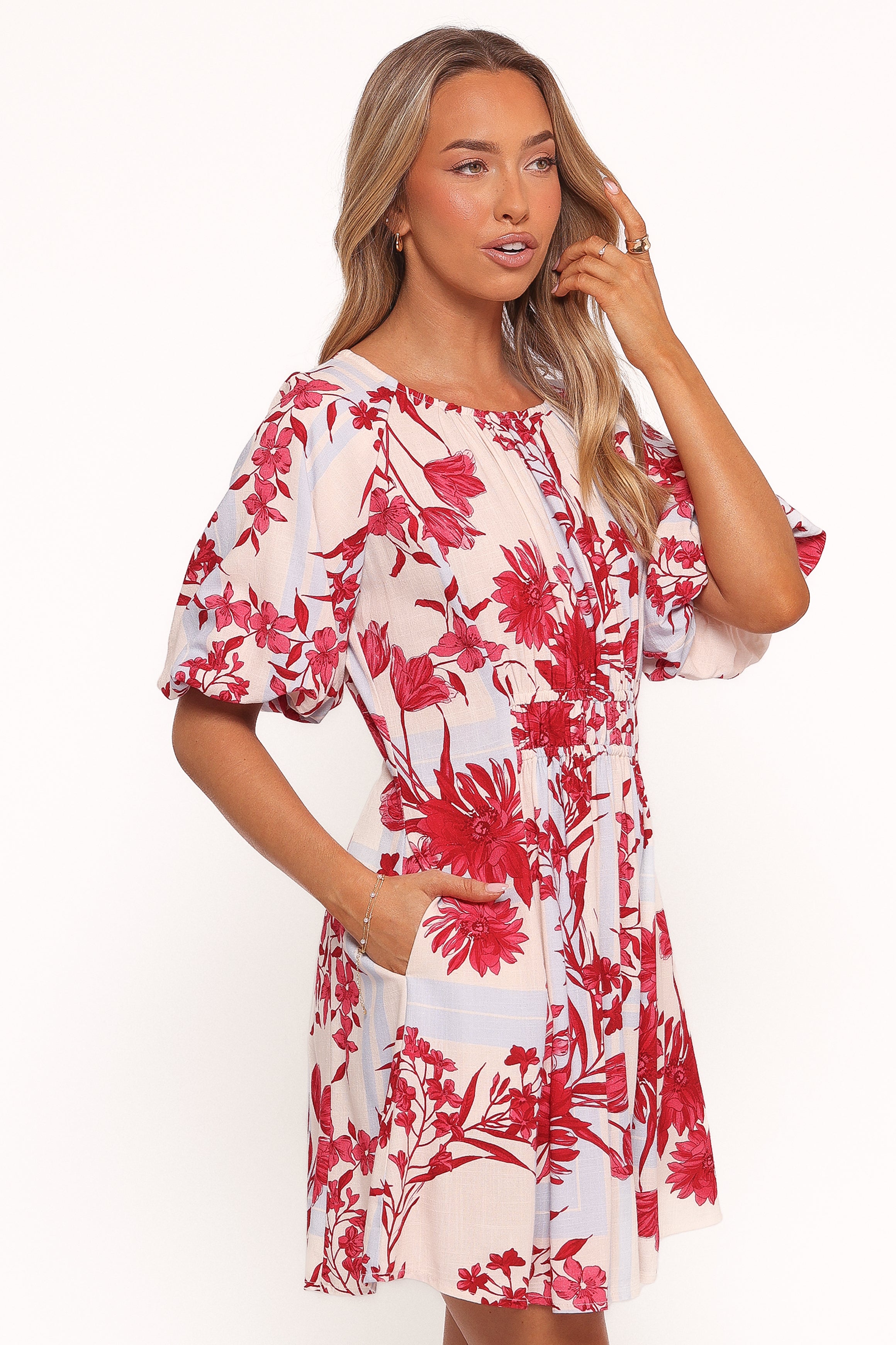 DRESSES Simmons Mini Dress - Fuchsia Floral