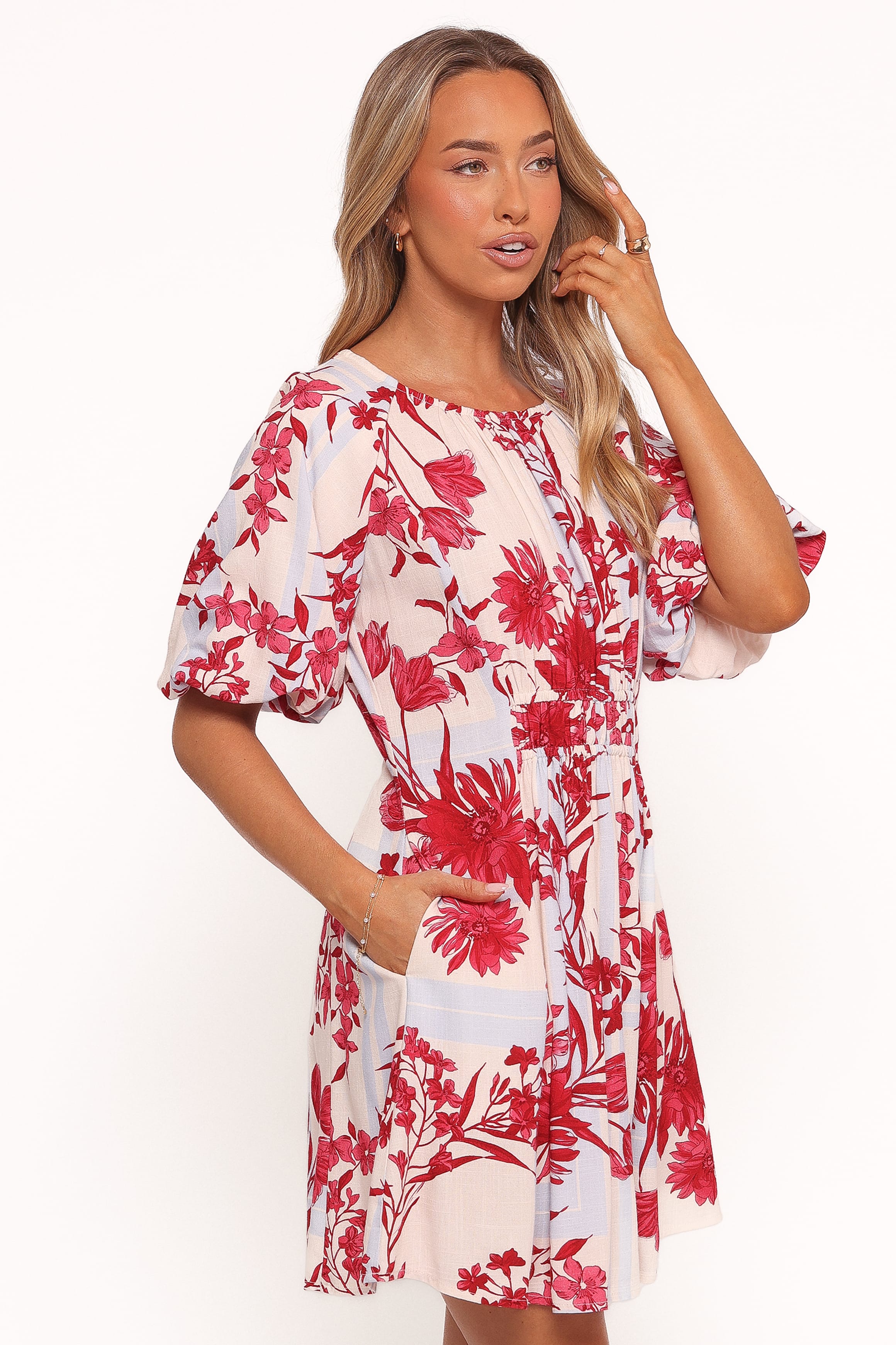 DRESSES Simmons Mini Dress - Fuchsia Floral