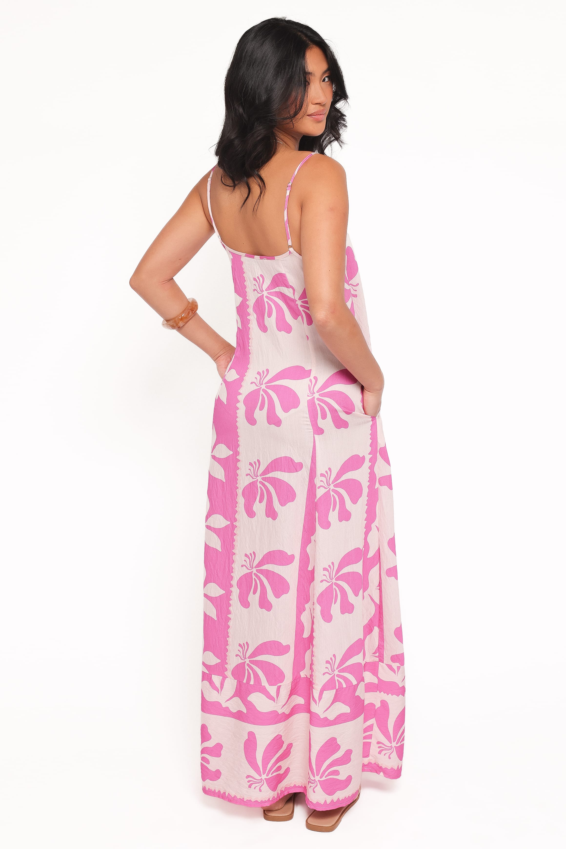 DRESSES Sirena Maxi Dress - Pink Palm Print