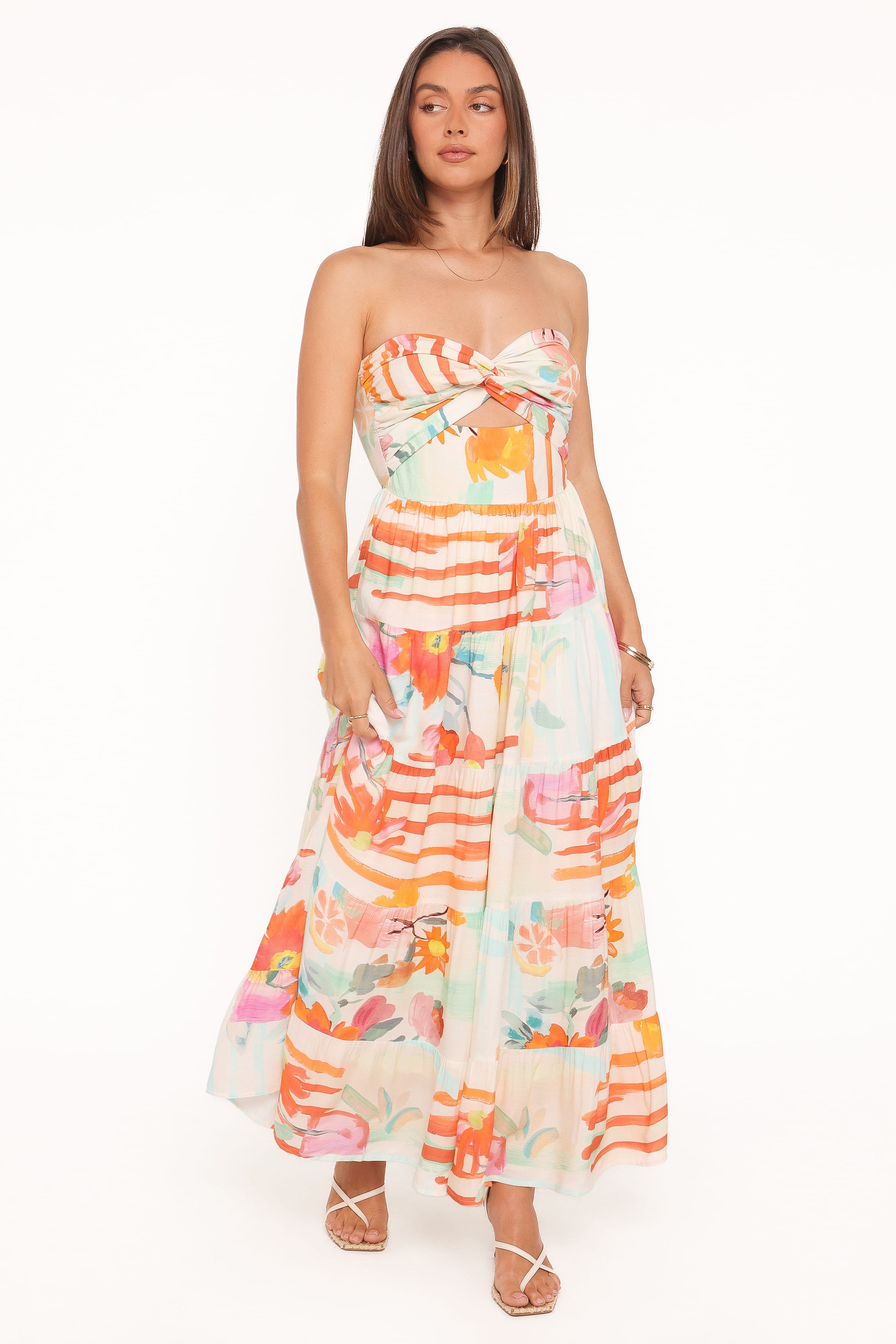 DRESSES Sitara Strapless Midi Dress - Blue Alfresco Floral