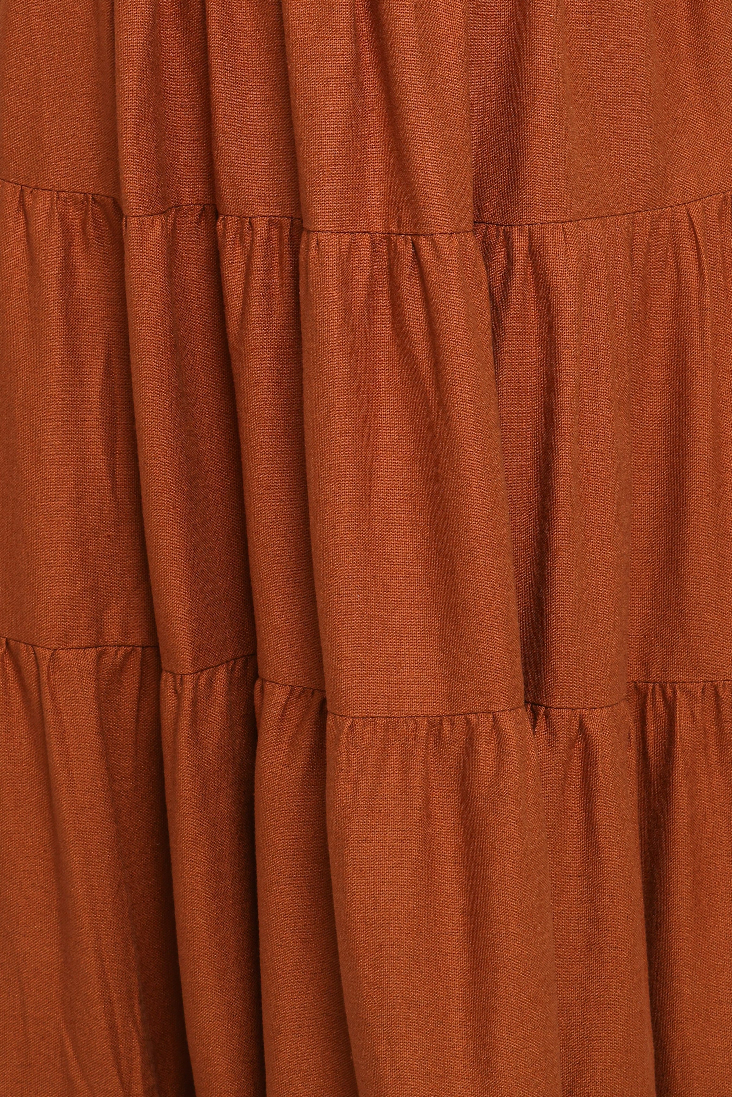 DRESSES Sitara Strapless Midi Dress - Brown