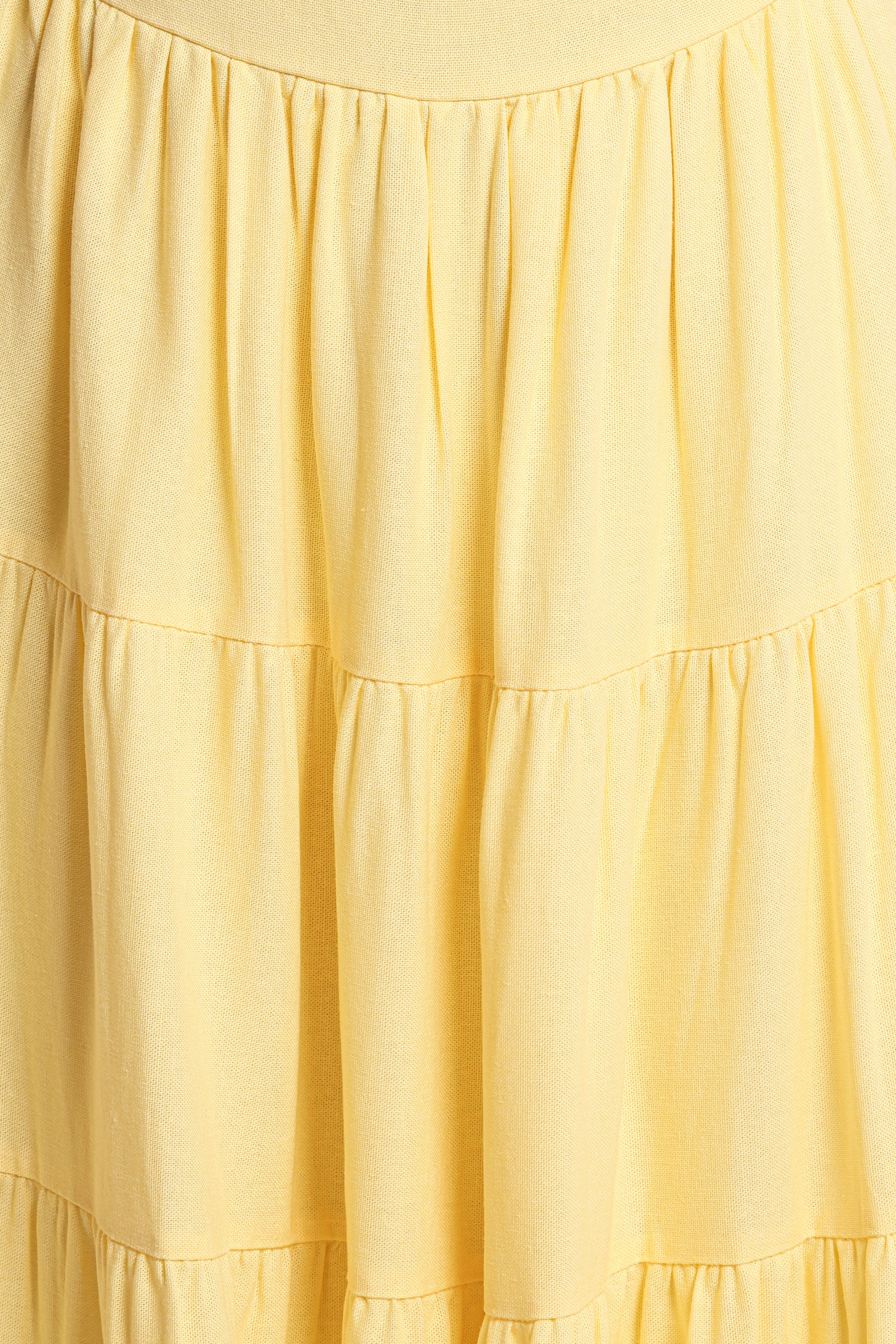 DRESSES Sitara Strapless Midi Dress - Yellow