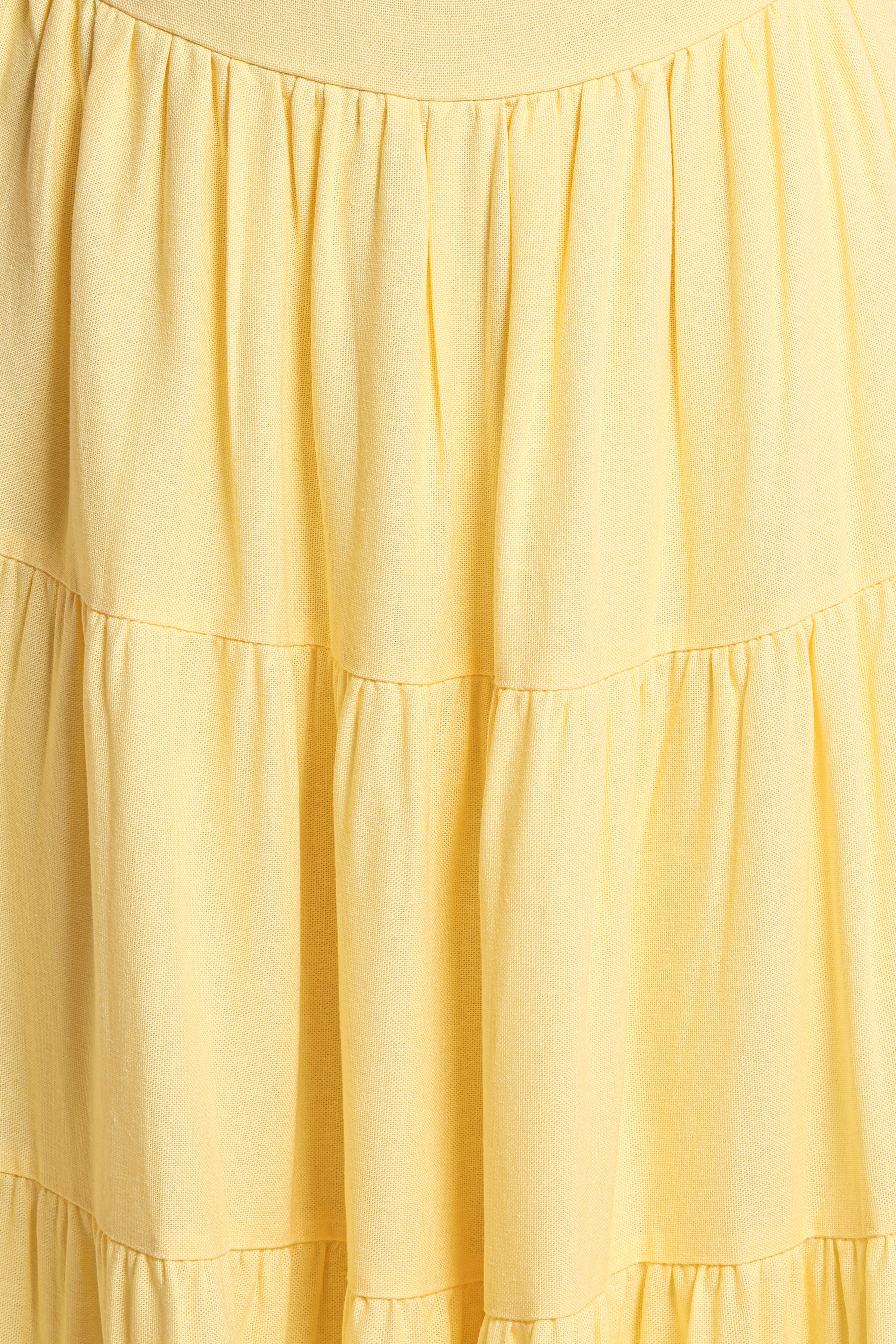 DRESSES Sitara Strapless Midi Dress - Yellow