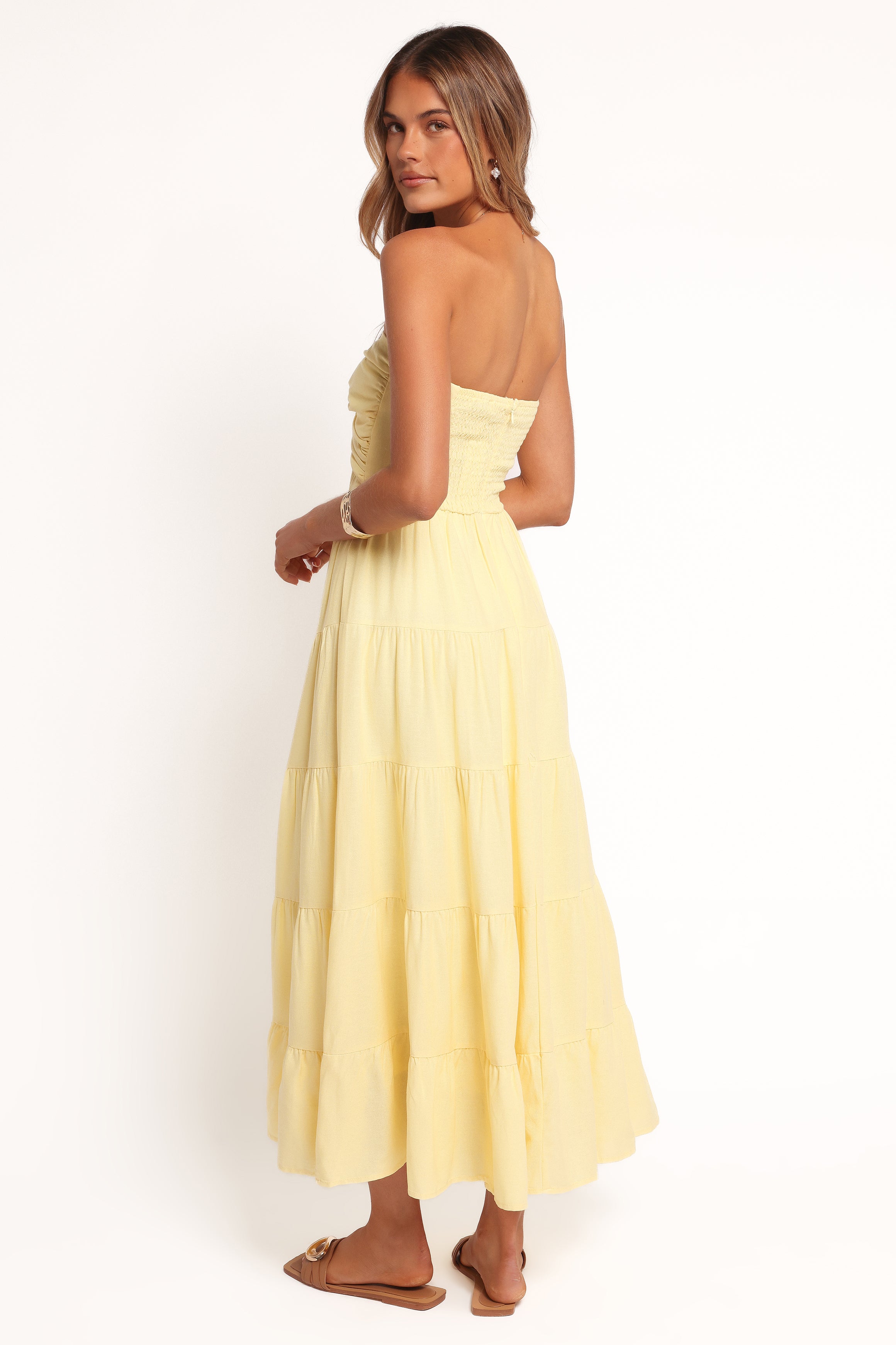 DRESSES Sitara Strapless Midi Dress - Yellow