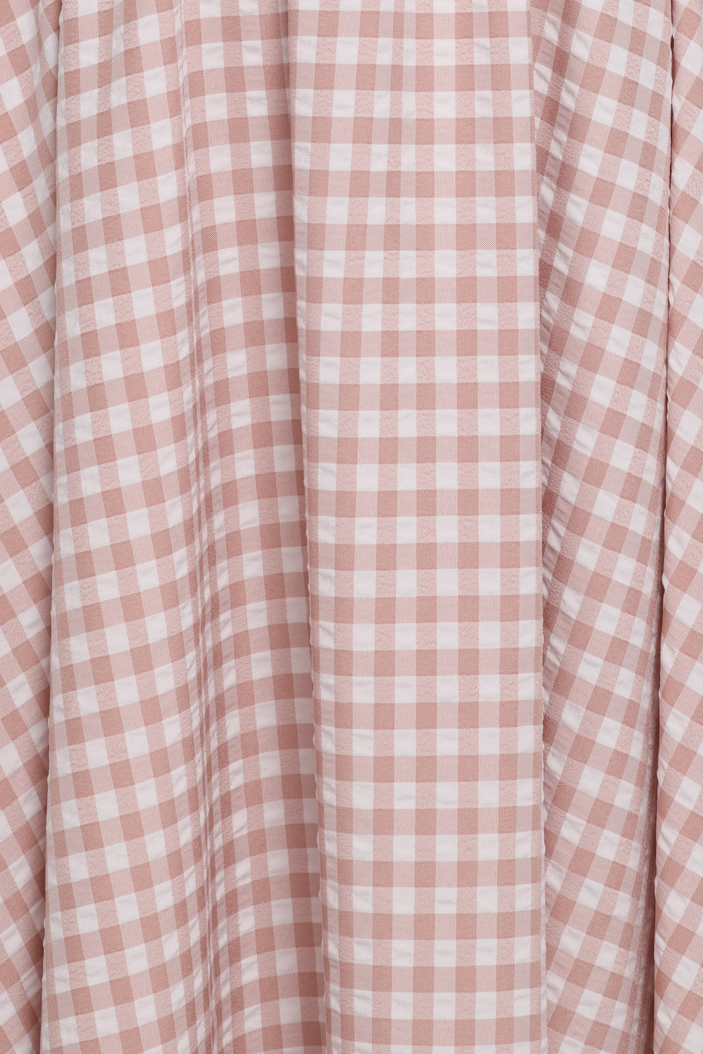 DRESSES Siun Short Sleeve Midi Dress - Brown Gingham
