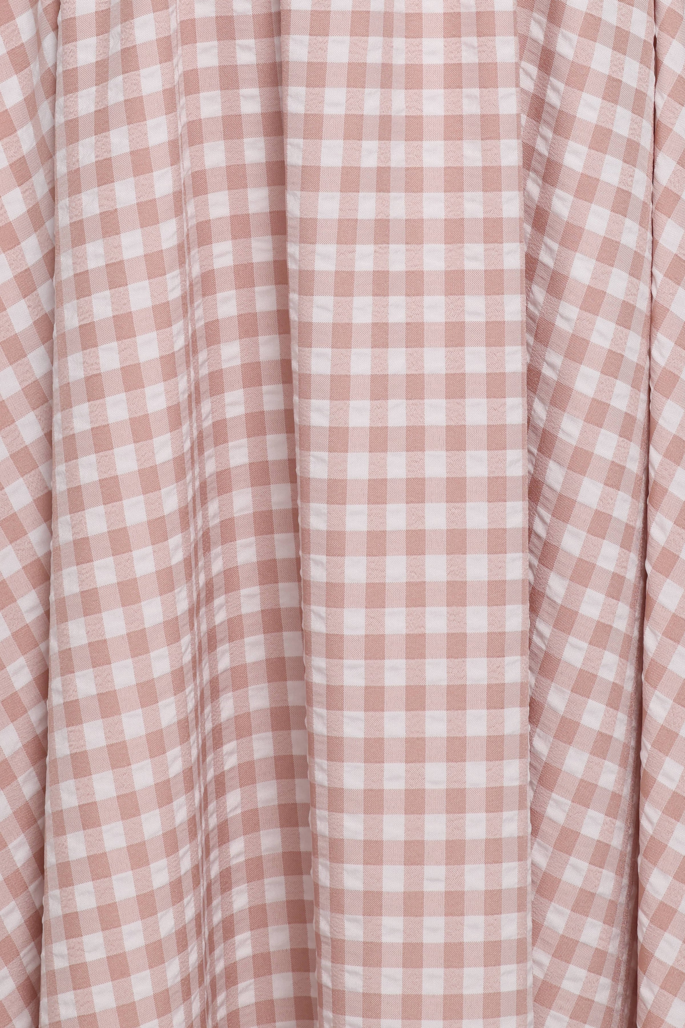 DRESSES Siun Short Sleeve Midi Dress - Brown Gingham