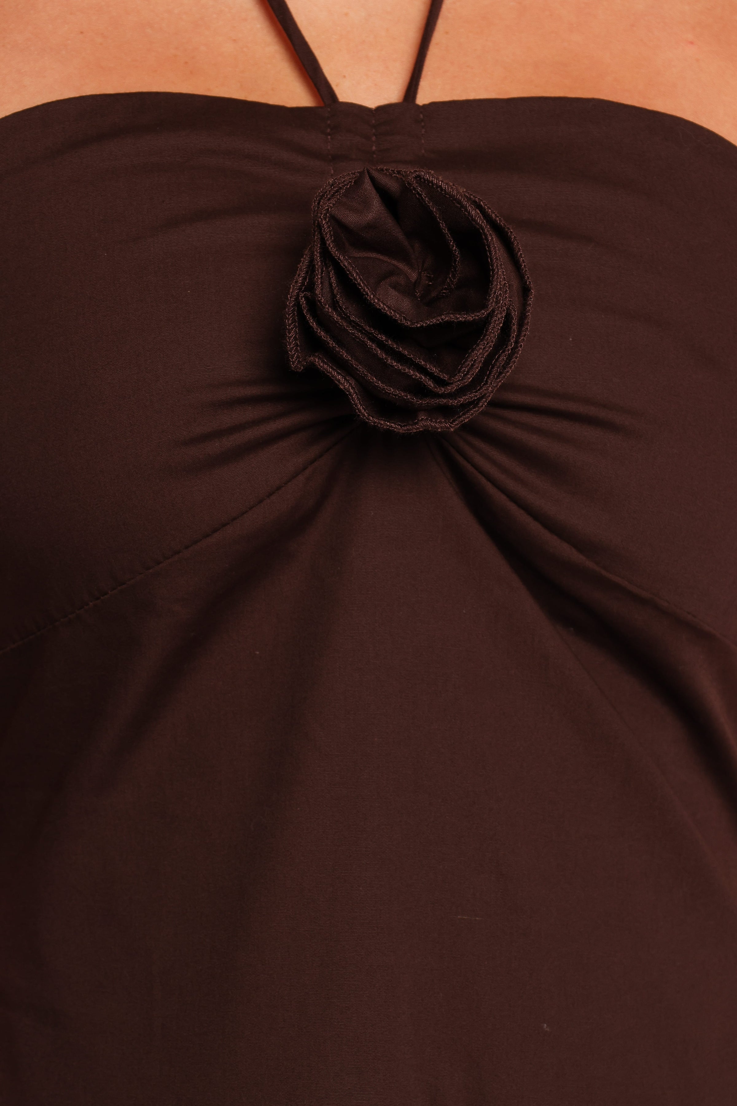 DRESSES Soleila Halter Maxi Dress - Chocolate