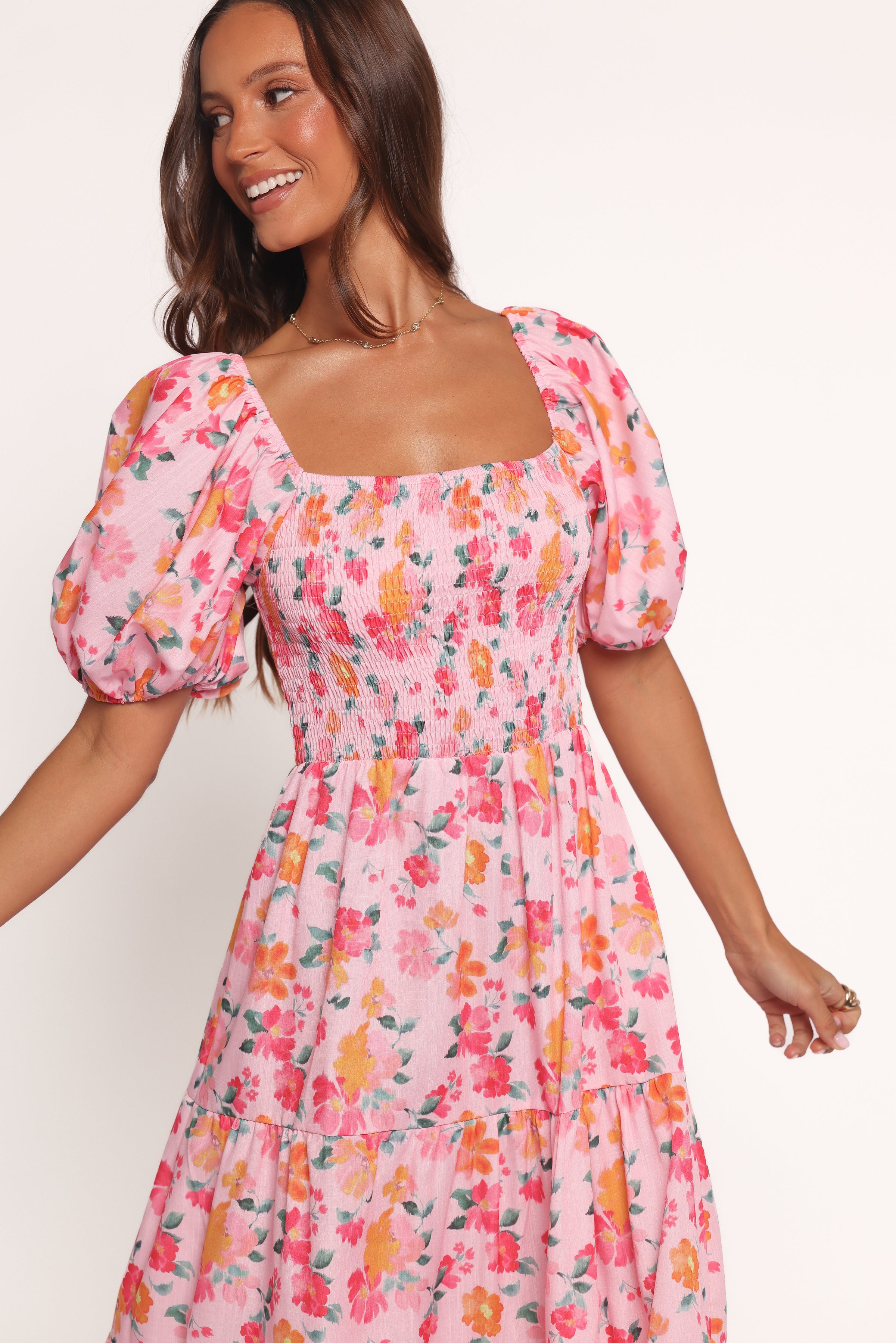 DRESSES Soliel Midi Dress - Pink Floral