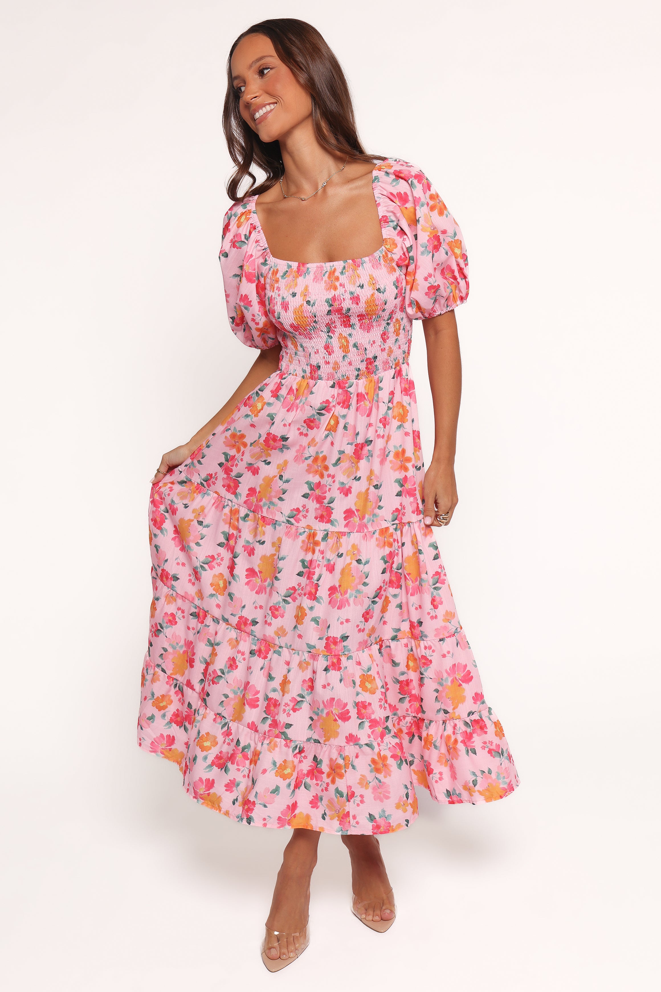 DRESSES Soliel Midi Dress - Pink Floral