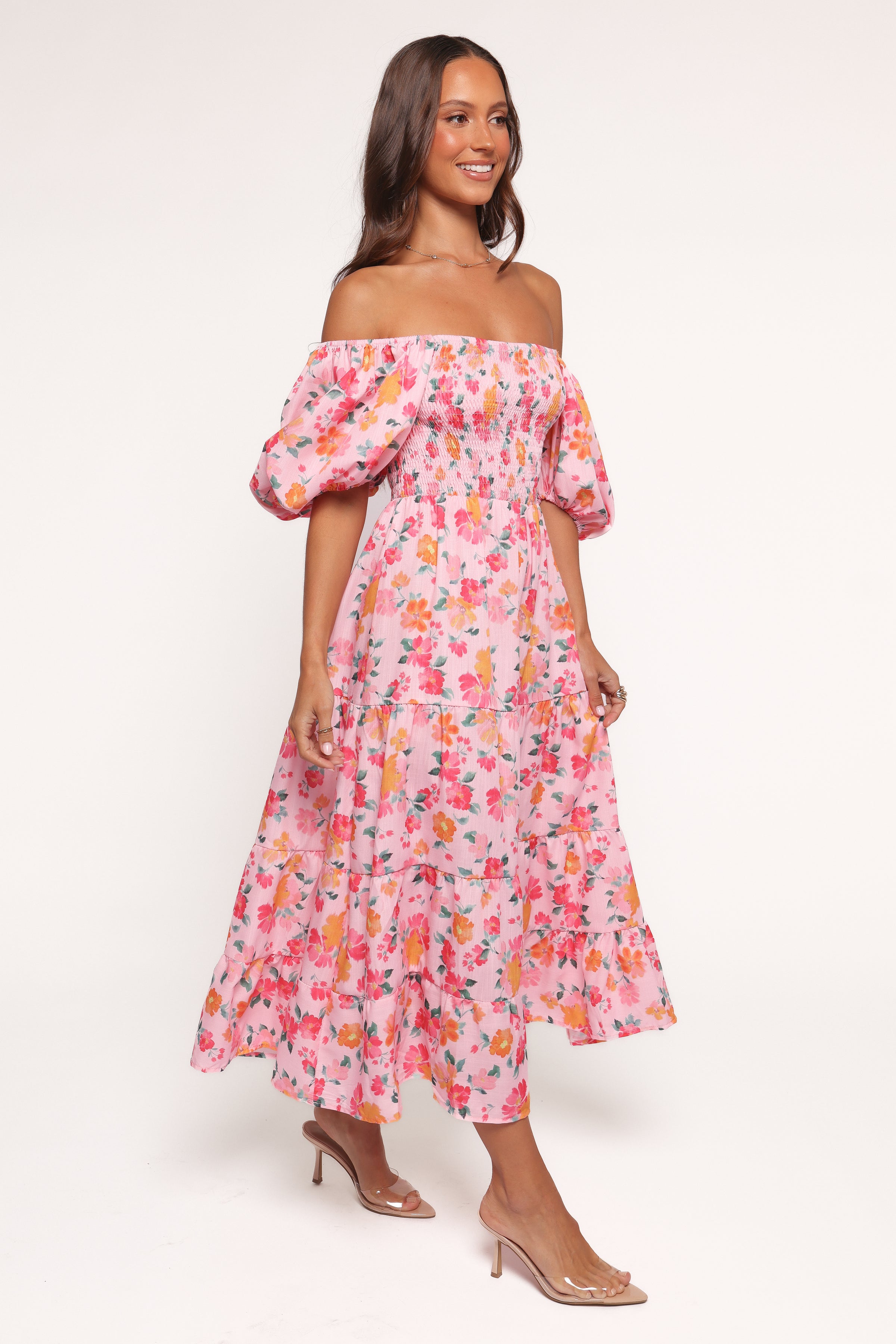 DRESSES Soliel Midi Dress - Pink Floral