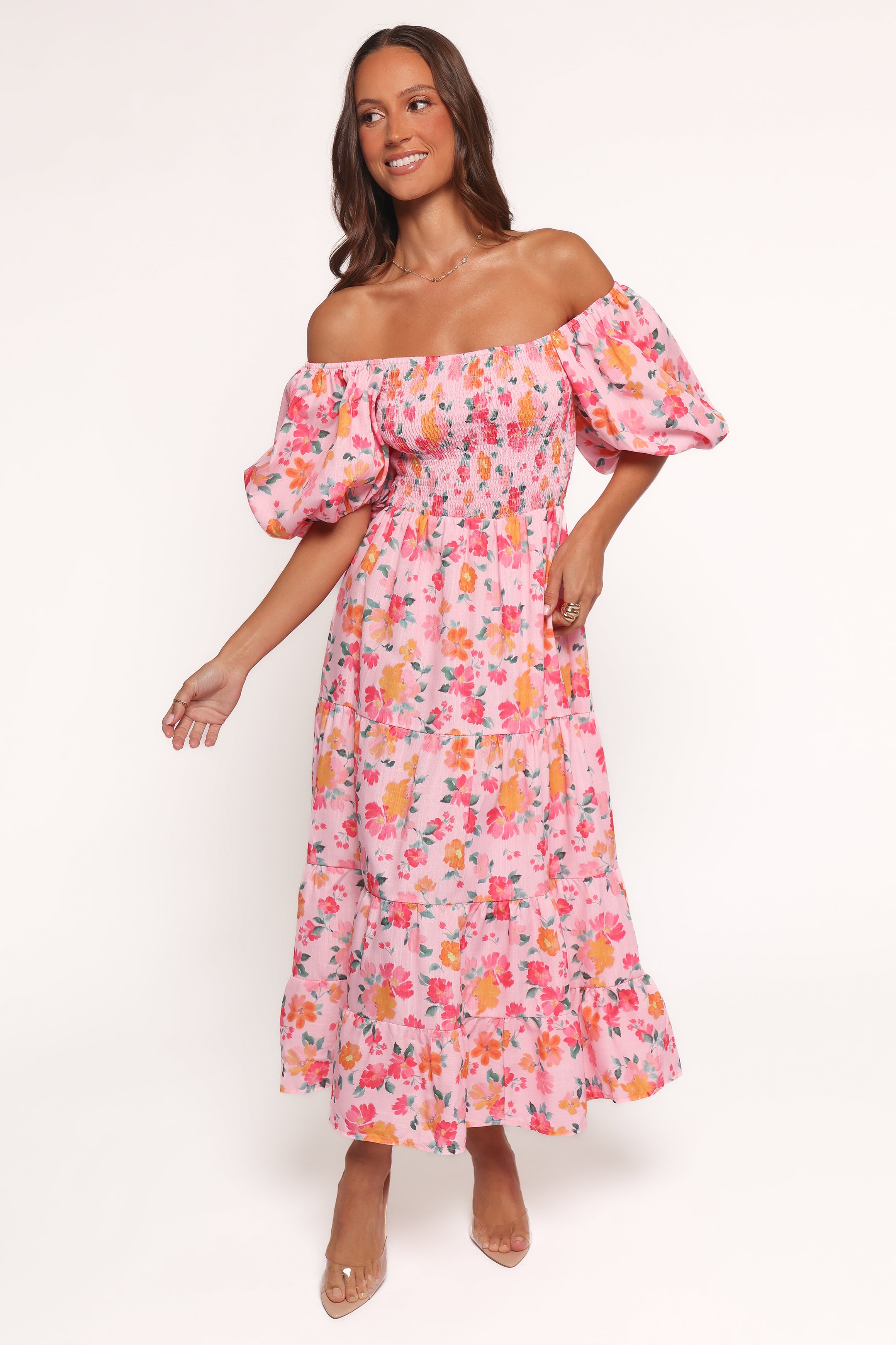 DRESSES Soliel Midi Dress - Pink Floral