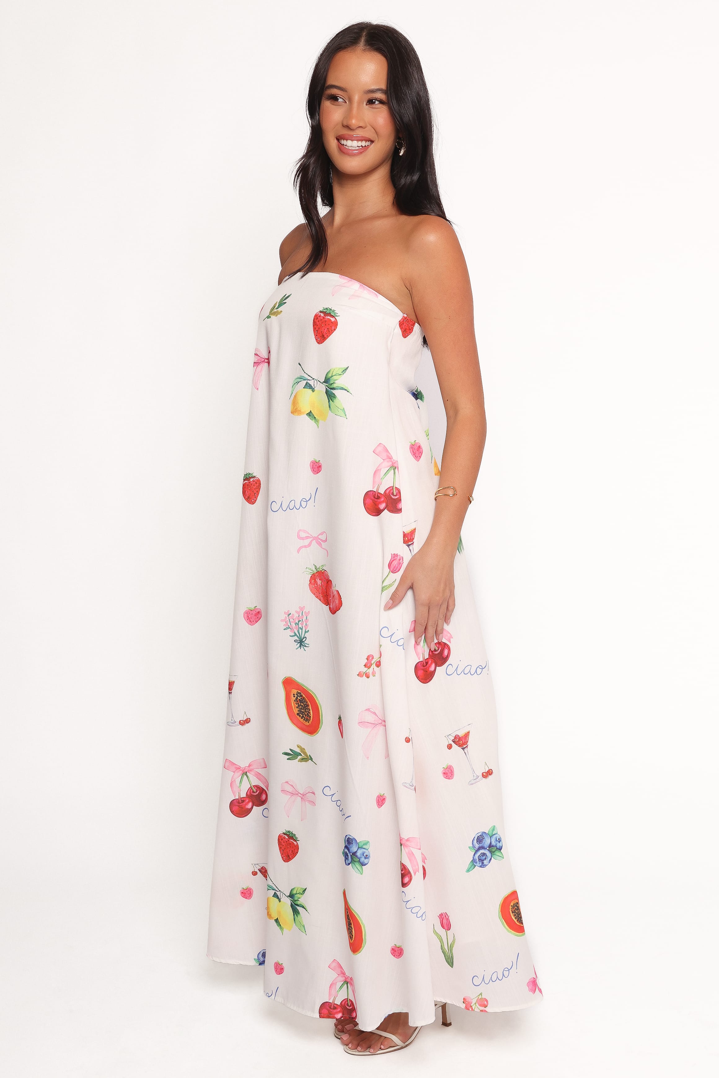 DRESSES Soph Strapless Maxi Dress - Ciao Bow Print