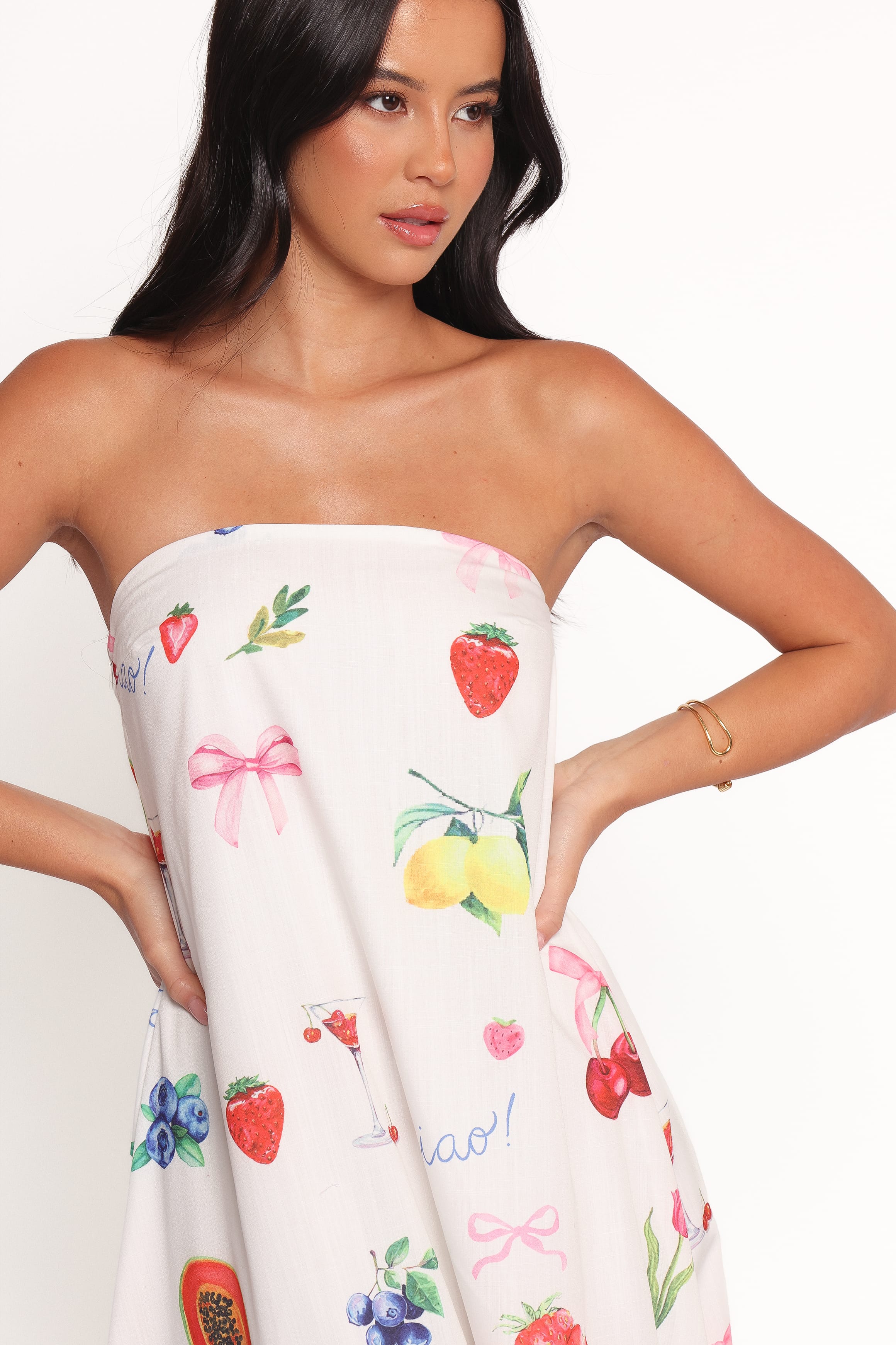 DRESSES Soph Strapless Maxi Dress - Ciao Bow Print