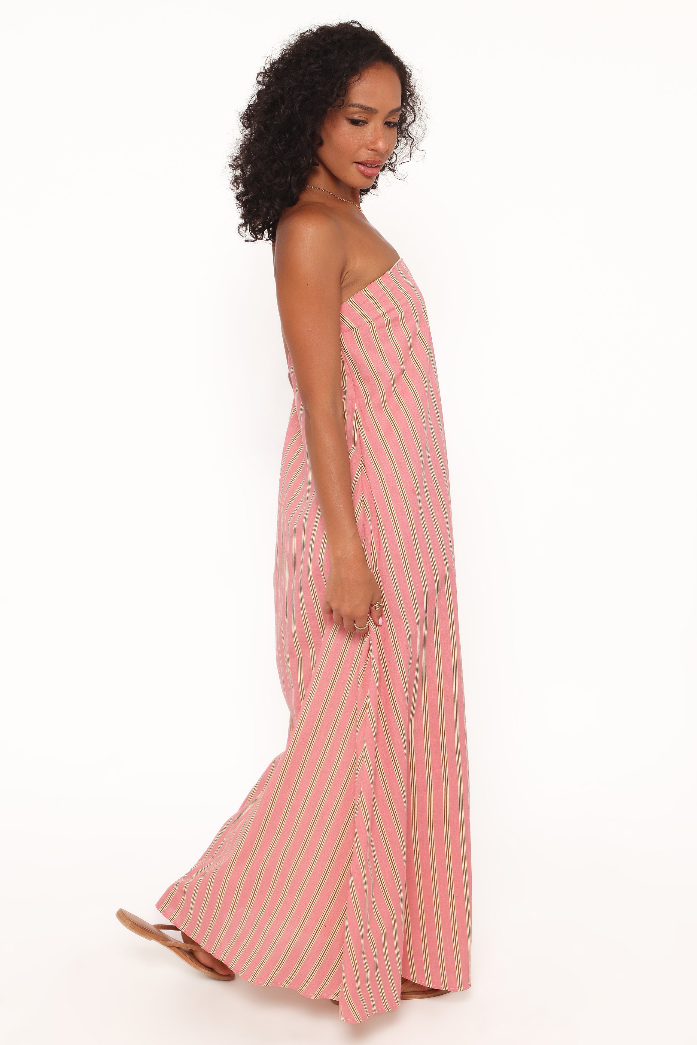 DRESSES Soph Strapless Maxi Dress - Pink Stripe