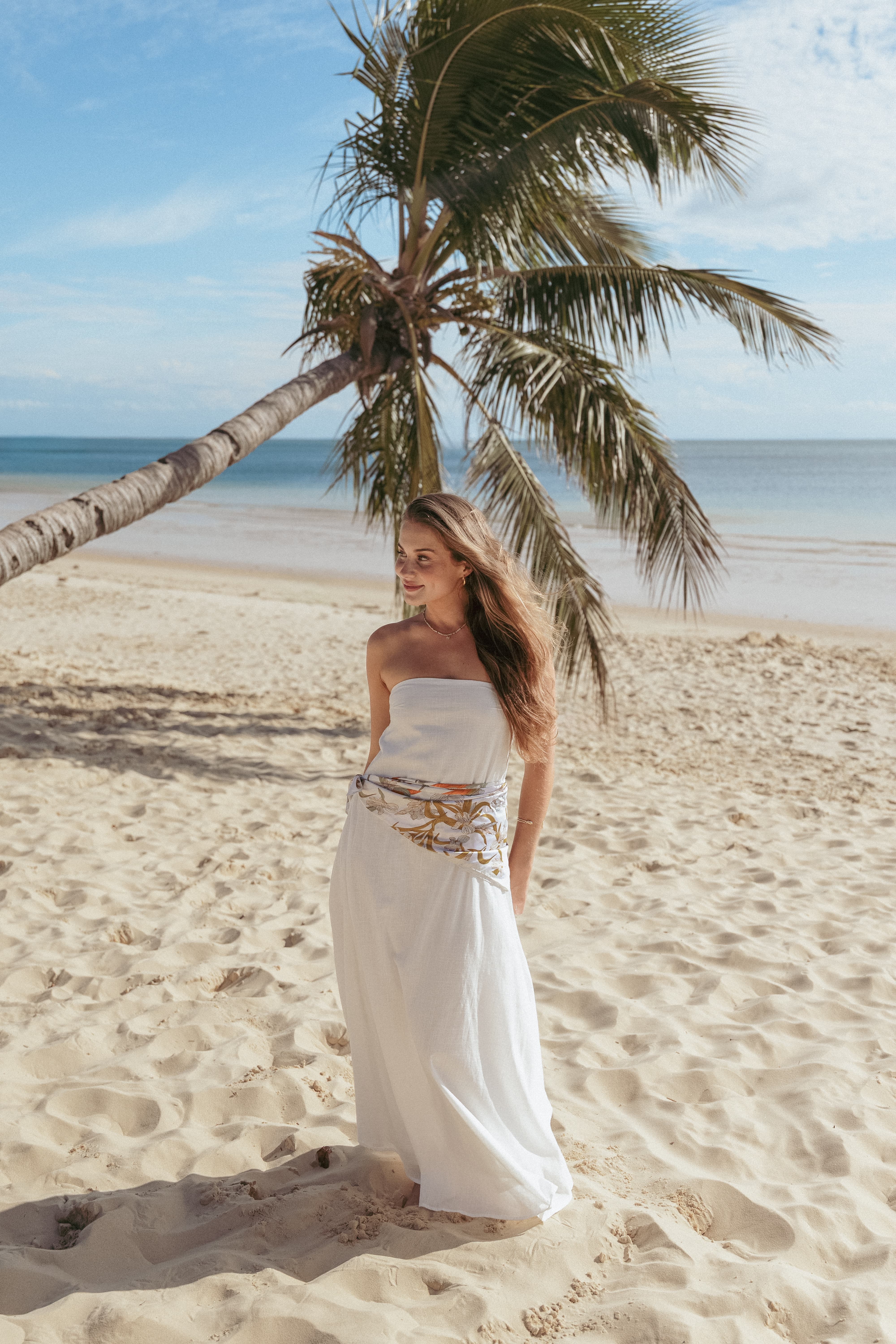DRESSES Soph Strapless Maxi Dress - White