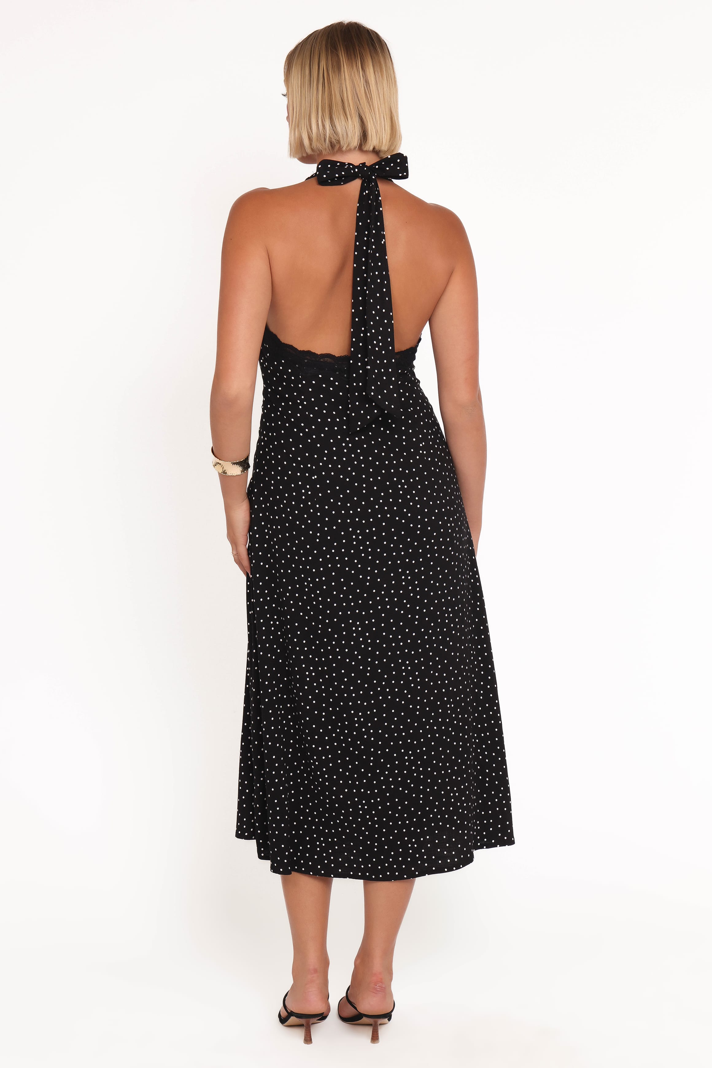 DRESSES Stasia Maxi Halter Dress - Black White