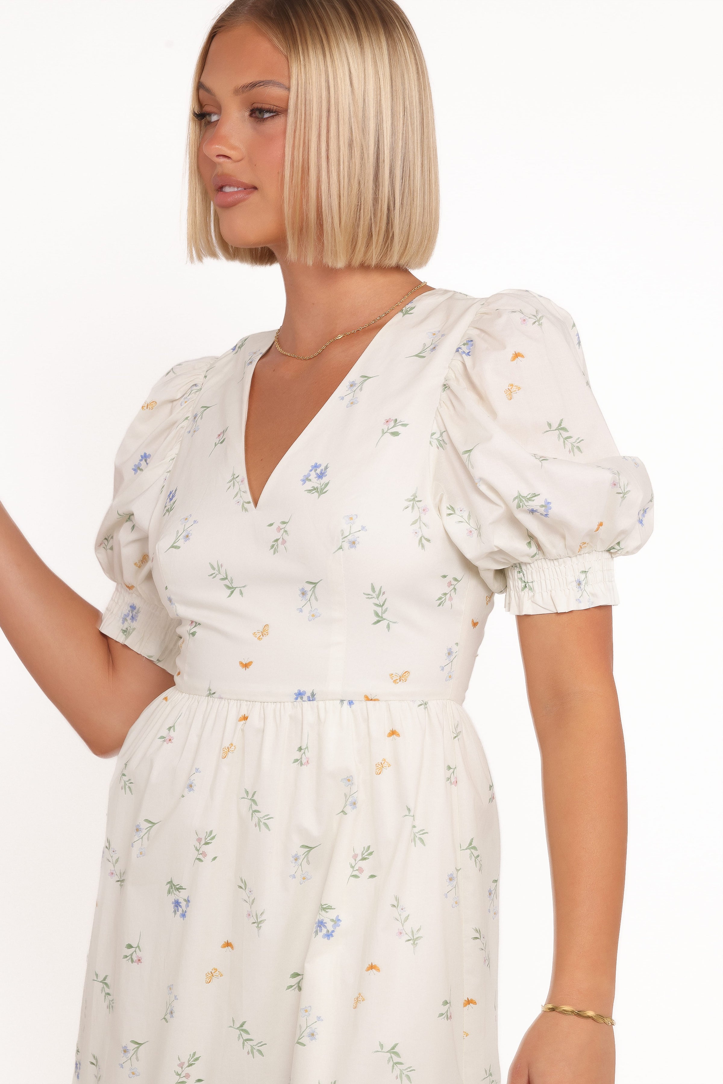 DRESSES Steele Puff Sleeve Midi Dress - Floral