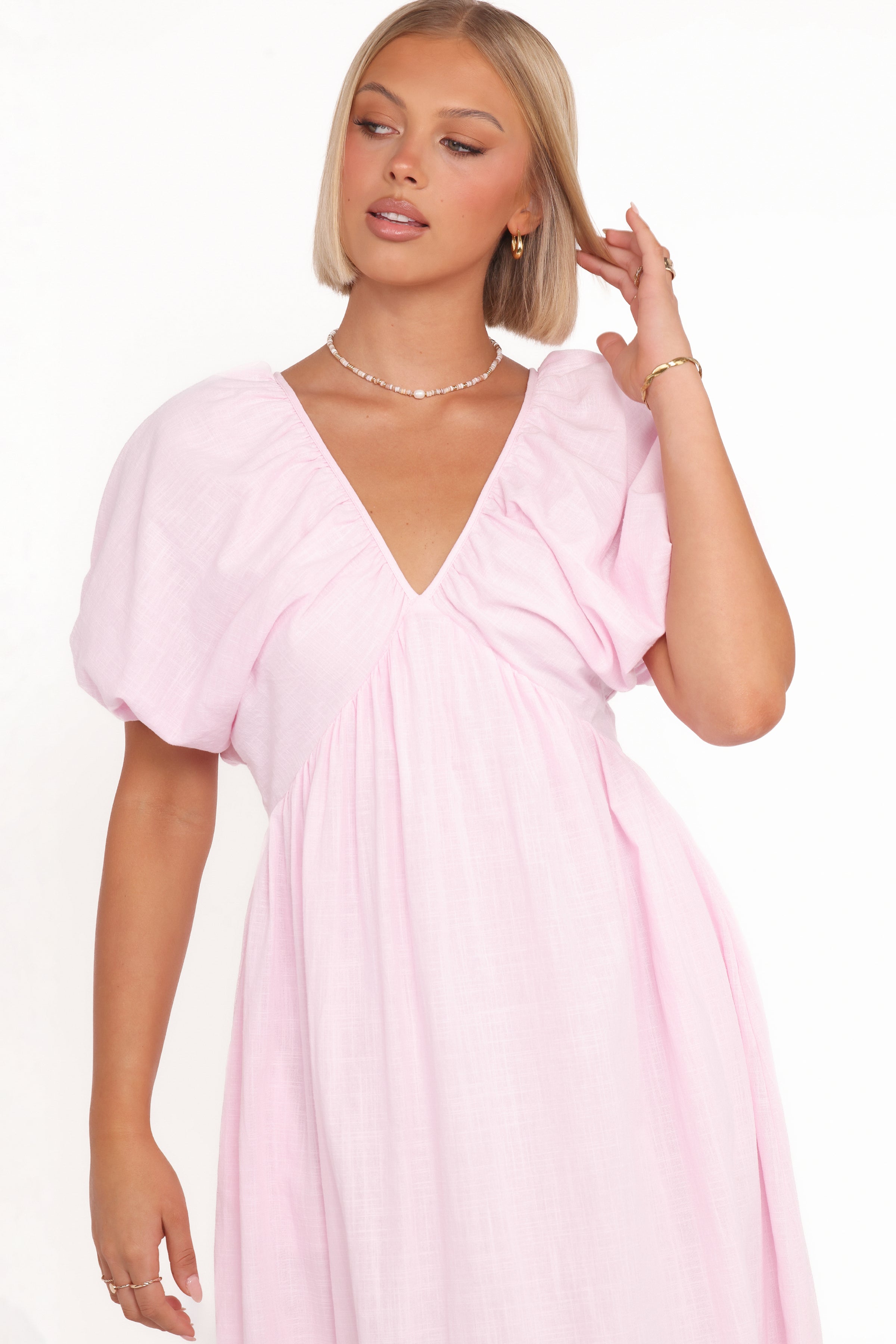 DRESSES Sullivan Puff Sleeve Maxi Dress - Pink