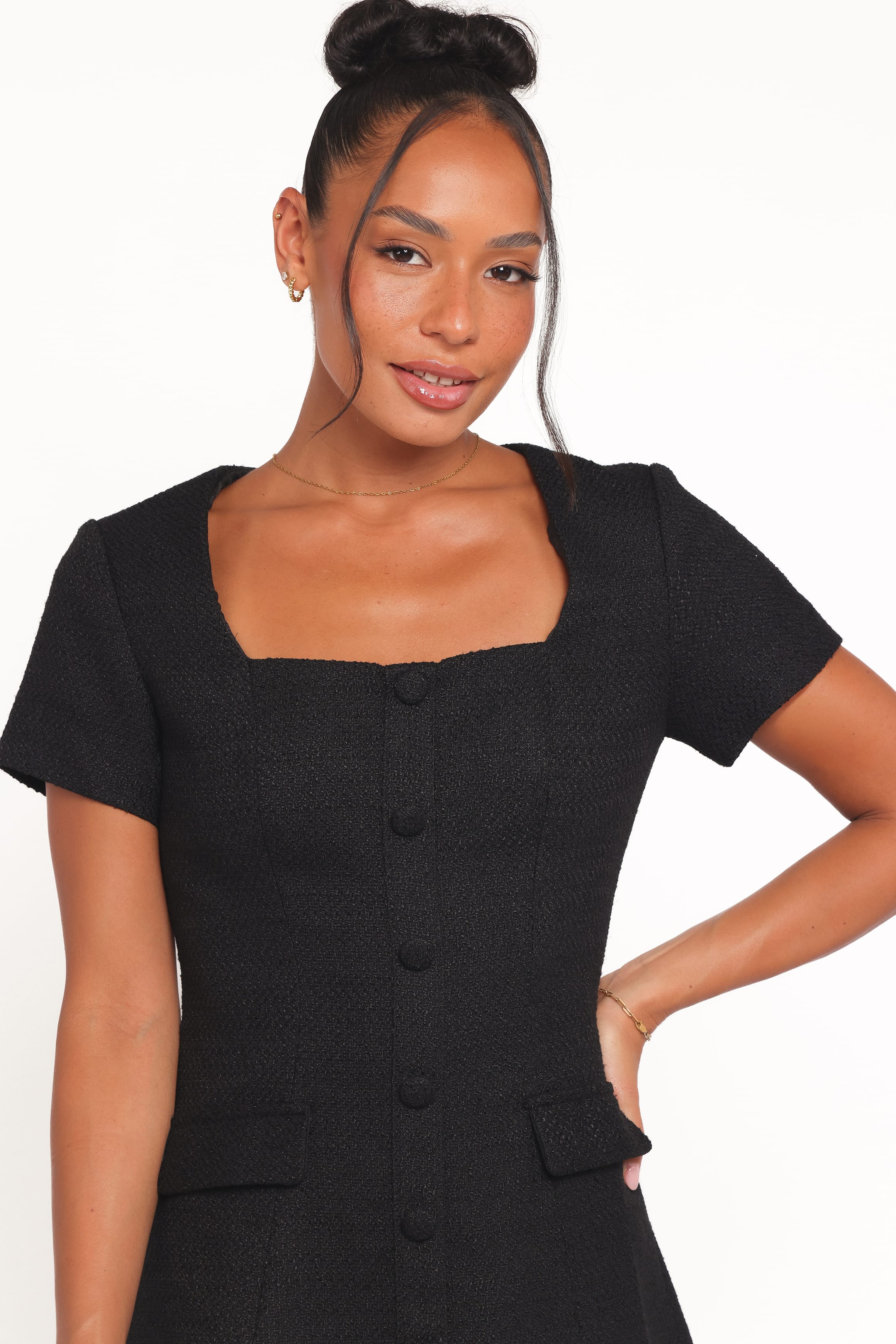 DRESSES Sutton Mini Dress - Black Tweed