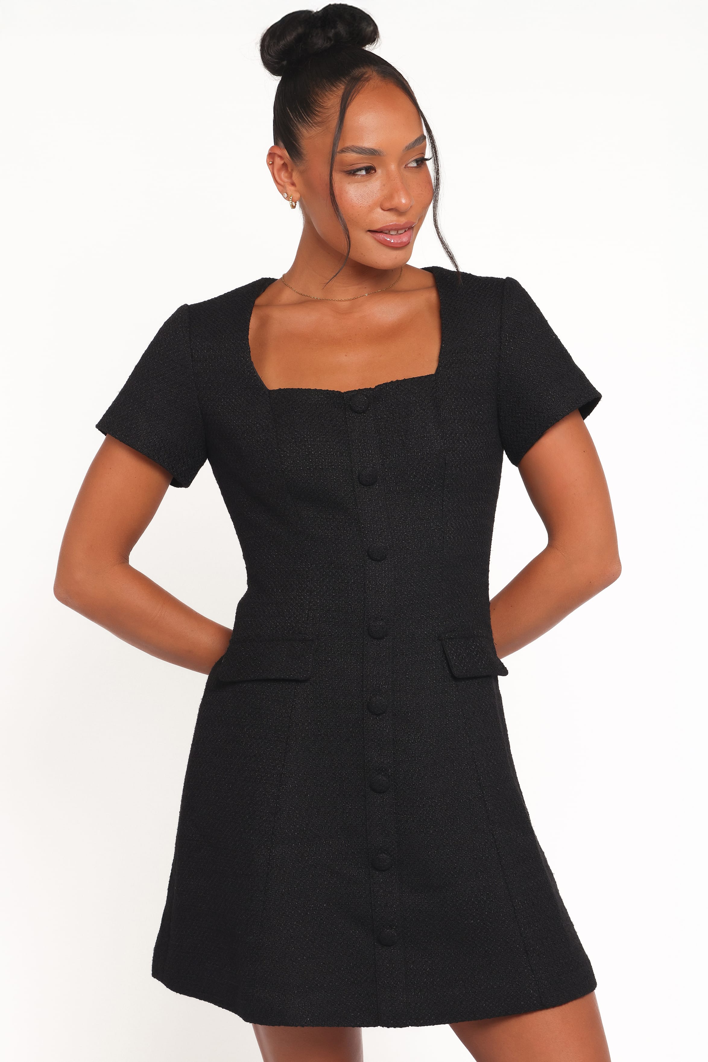 DRESSES Sutton Mini Dress - Black Tweed