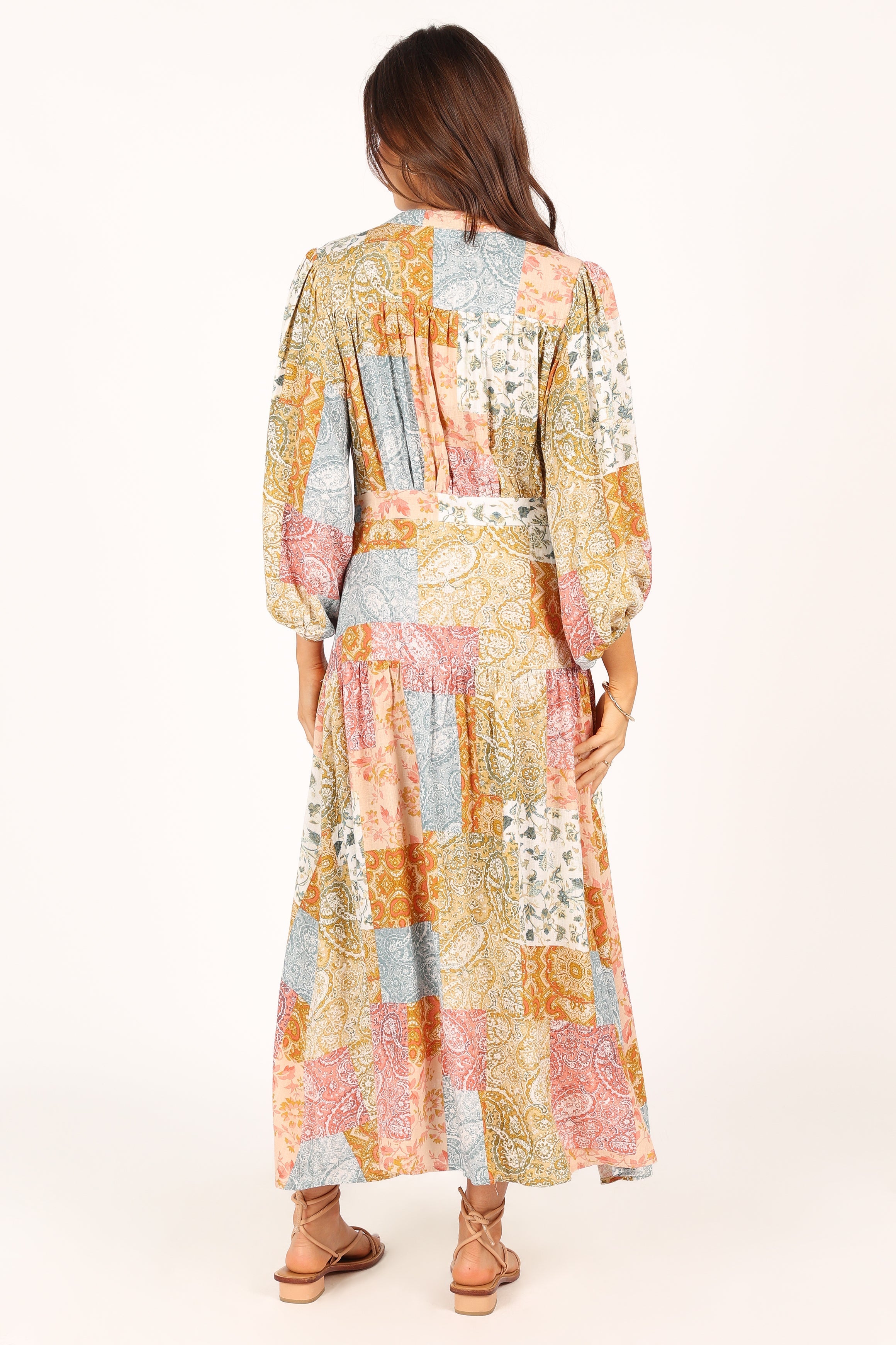 DRESSES @Syracuse Long Sleeve Midi Dress - Multi (waiting on bulk)