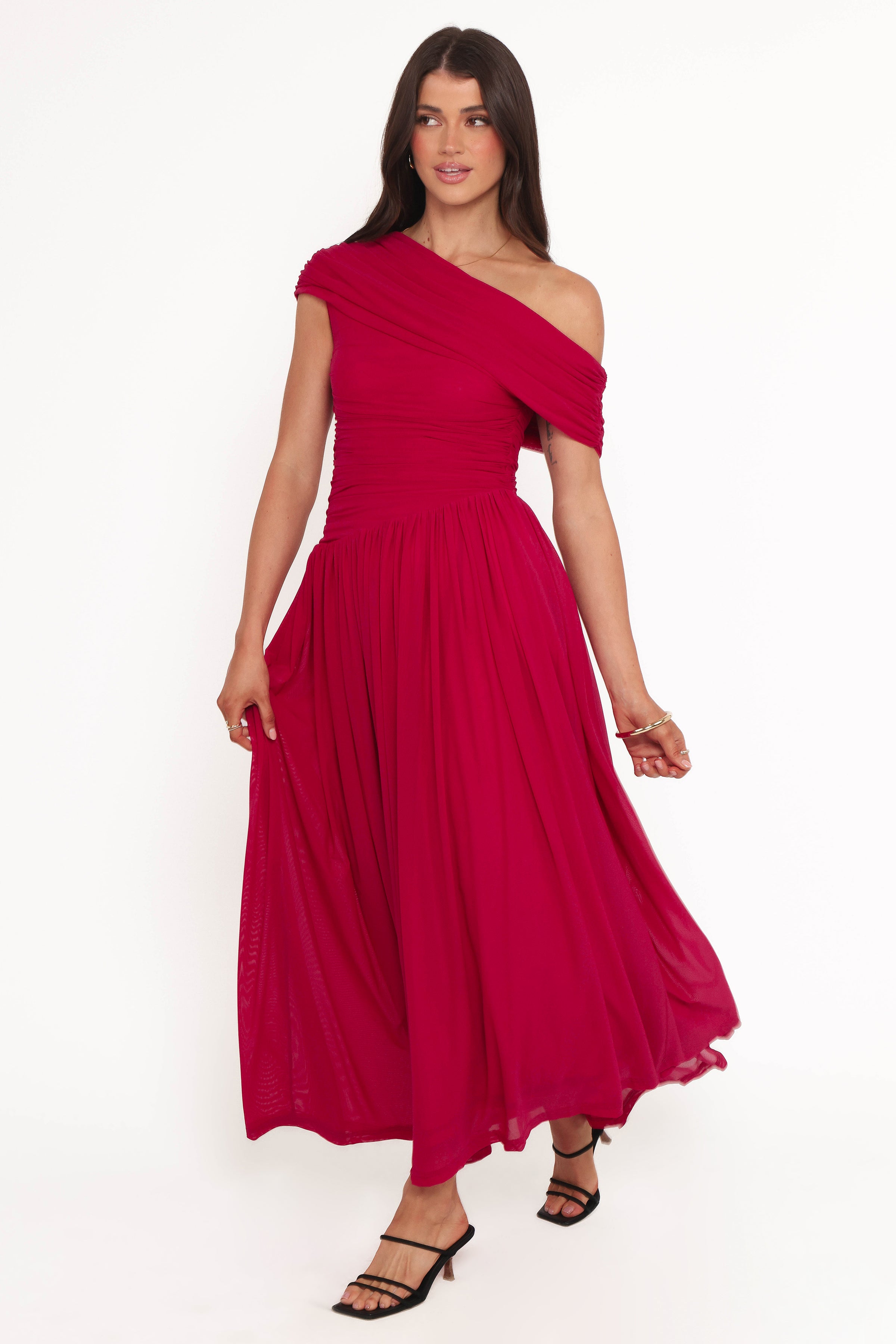 DRESSES Tahira Off Shoulder Maxi Dress - Berry