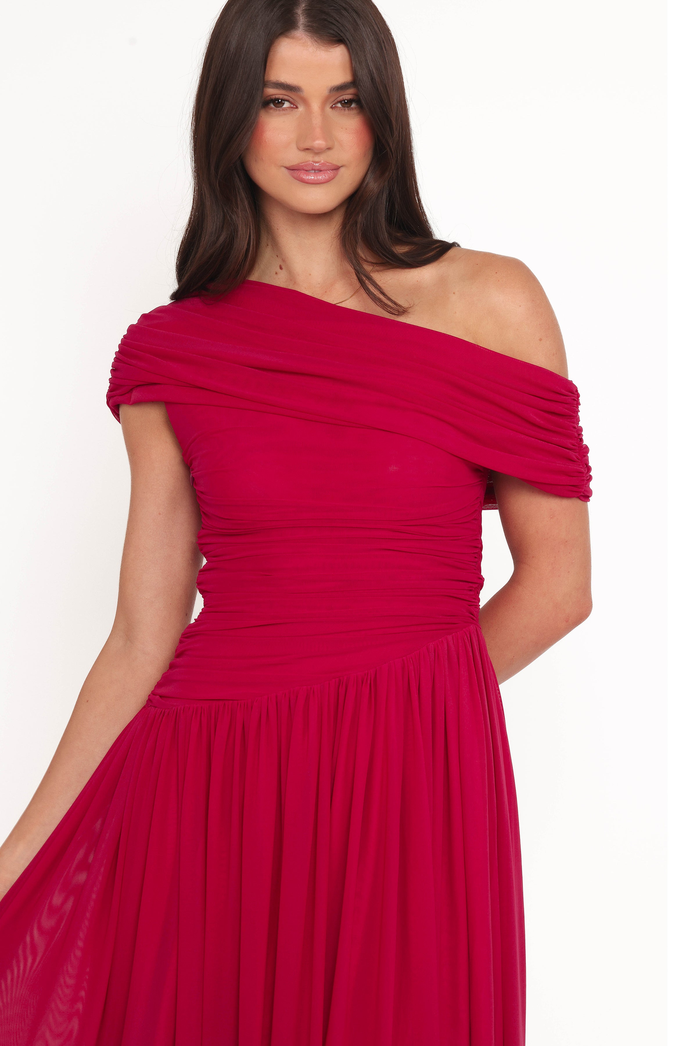 DRESSES Tahira Off Shoulder Maxi Dress - Berry